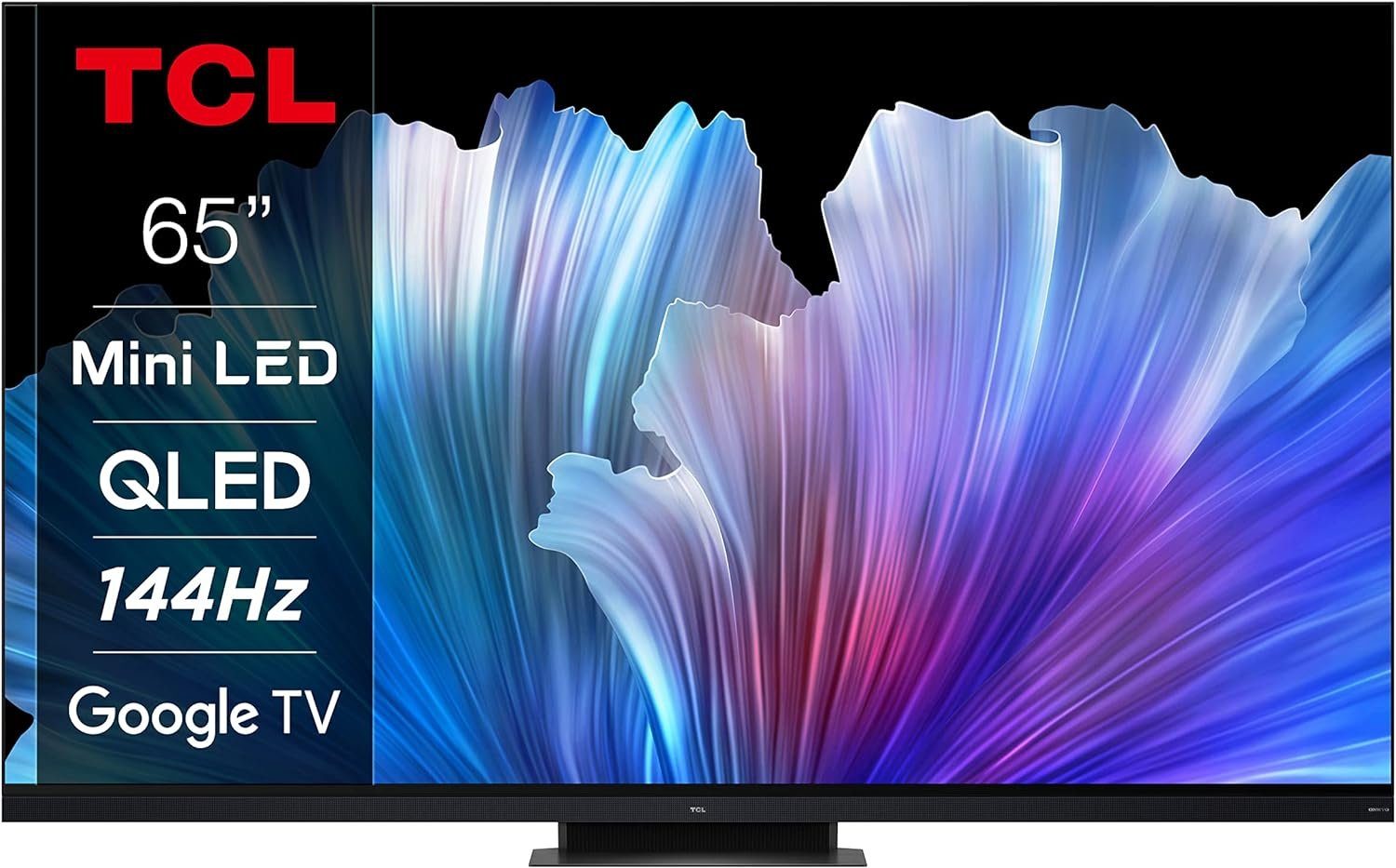 TCL 65C935X1 QLED-Fernseher (164,00 cm/65 Zoll, 4K Ultra HD, Qled Mini Fernseher 2500nits 144hz Vrr 120hz Onkyo Sprachsteuerung, Mini-led Fernseher 4k Uhd Hdr Extreme 2500nits, 144hz Vrr, 120hz)