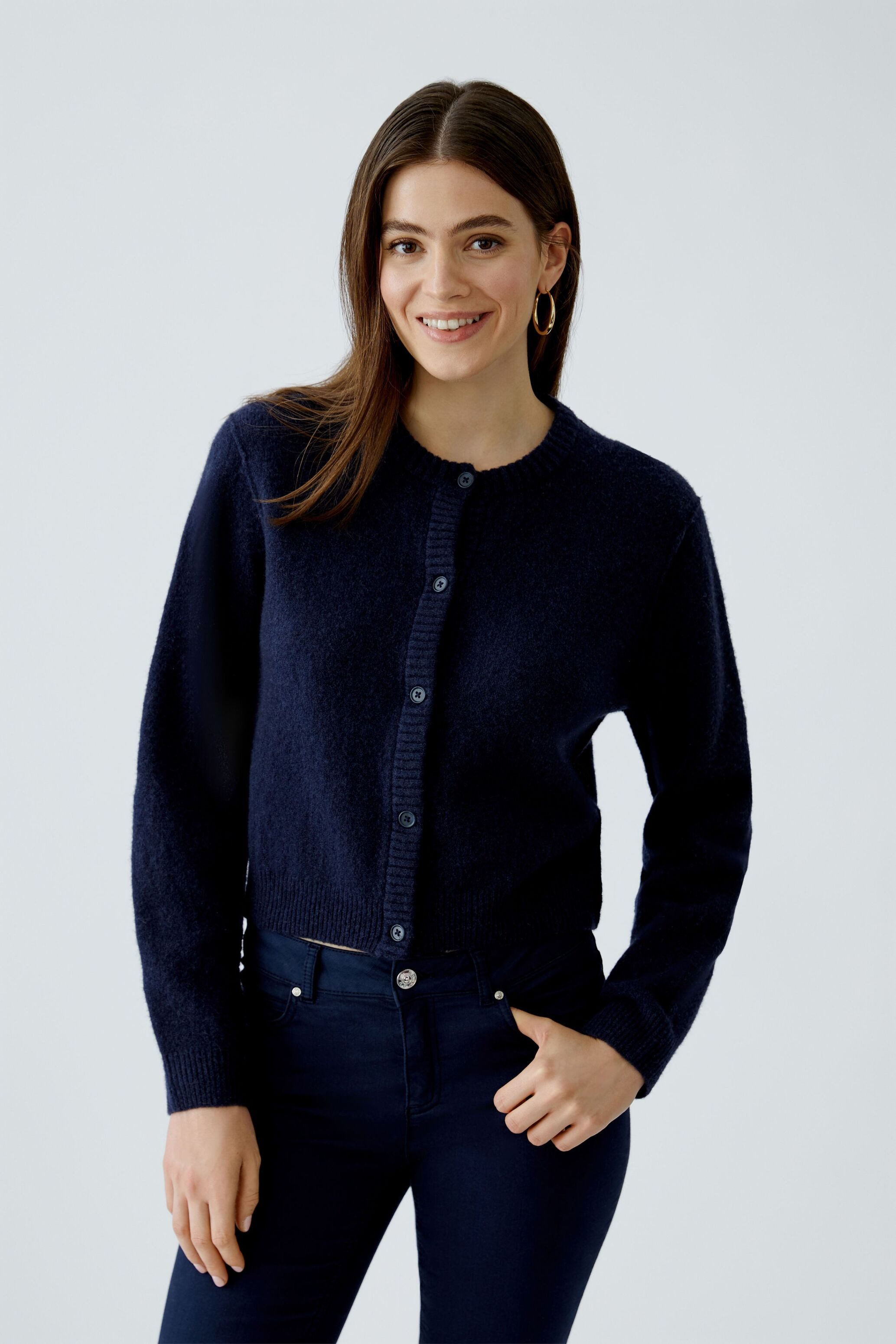 Oui Strickjacke ILAYA Lässig geschnitten