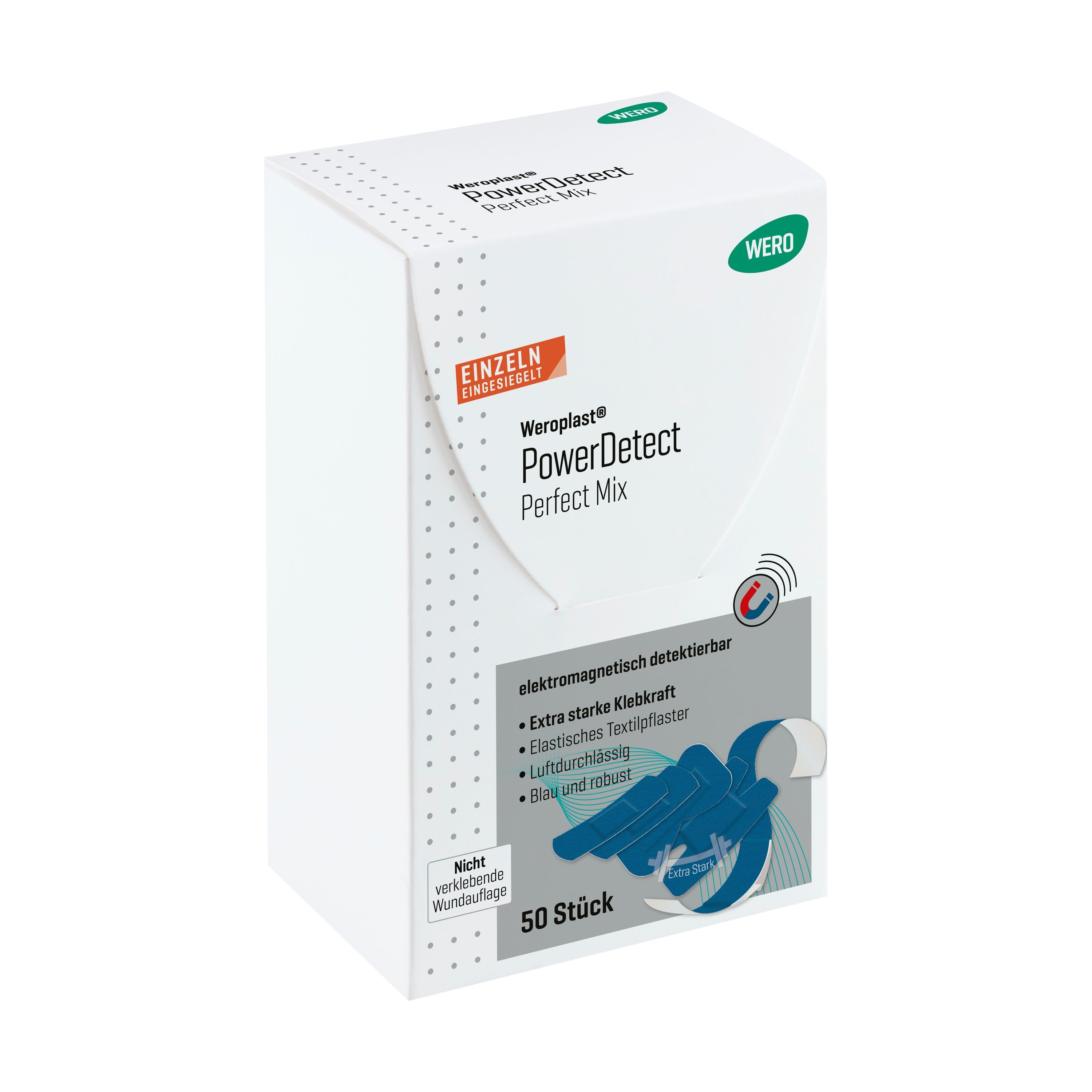 Weroplast® Wundpflaster Weroplast PowerDetect Pflastersortimente (Perfect Mix, 50 St)