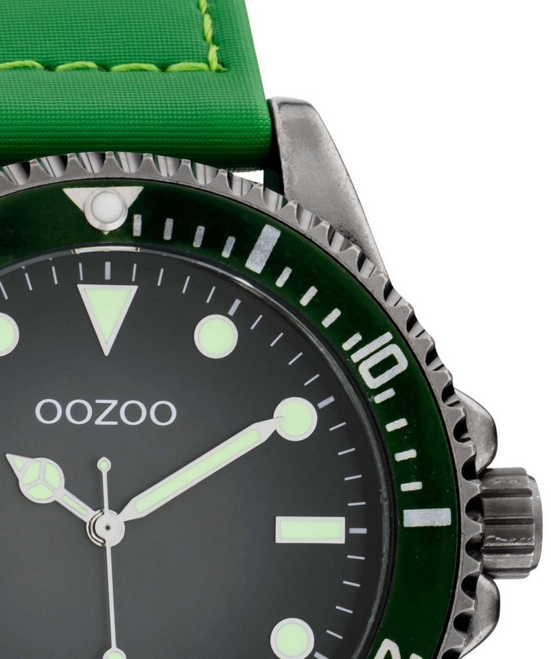 OOZOO Quarzuhr C11010, Metallgehäuse, titansilberfarben IP-beschichtet, Ø  ca. 42 mm