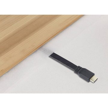 SpeaKa Professional High Speed HDMI-Flat-Kabel mit Ethernet 5 m HDMI-Kabel, (5.00 cm)
