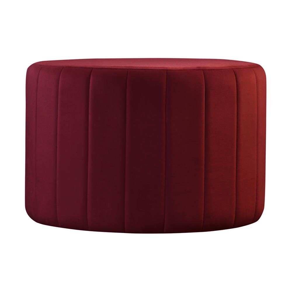 JVmoebel Pouf Runder roter Sitzhocker mit weicher Polsterung und Textilbezug (Hocker), Made in Europa