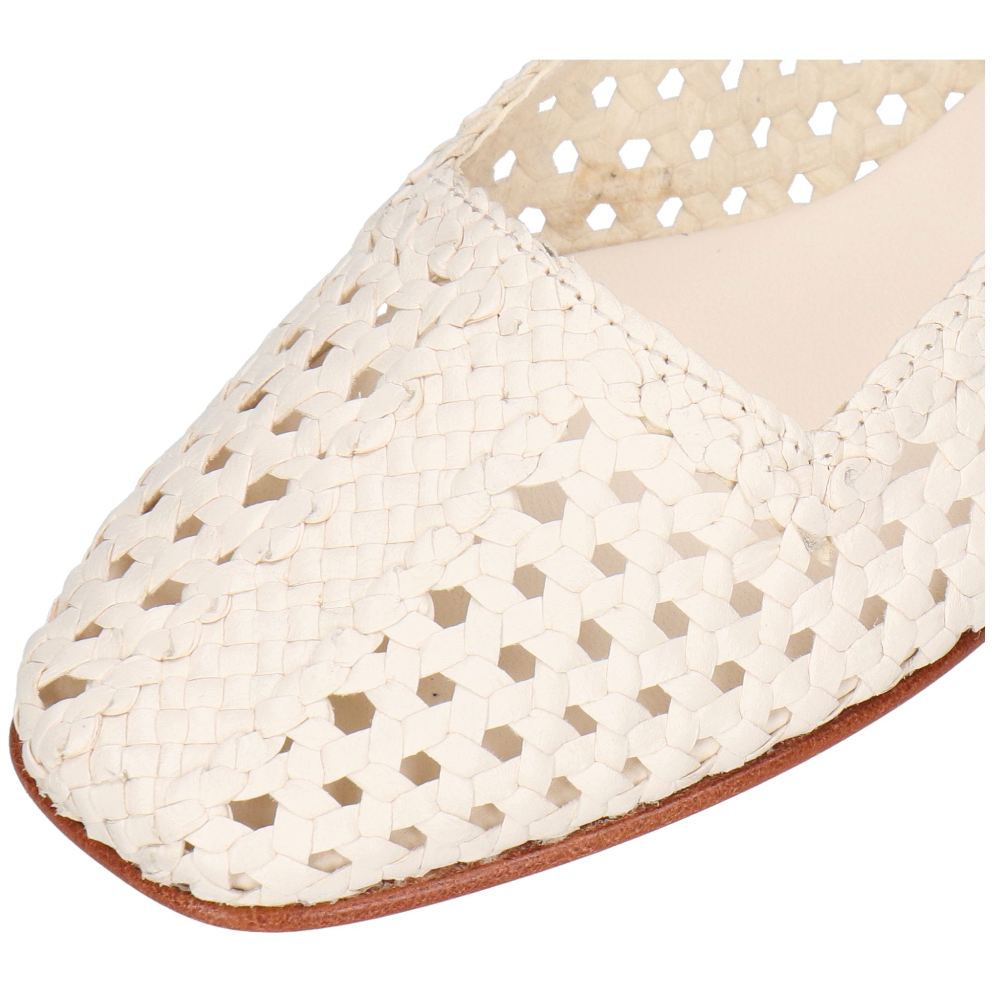Melvin & Hamilton Bexley 10 Leder-Geflochtene Schuhe für Damen Ballerina Flache Absätze, Echtes Leder, Von Hand geflochten