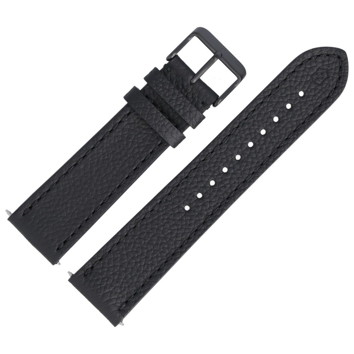 Victorinox Uhrenarmband 22mm Leder Schwarz 5544