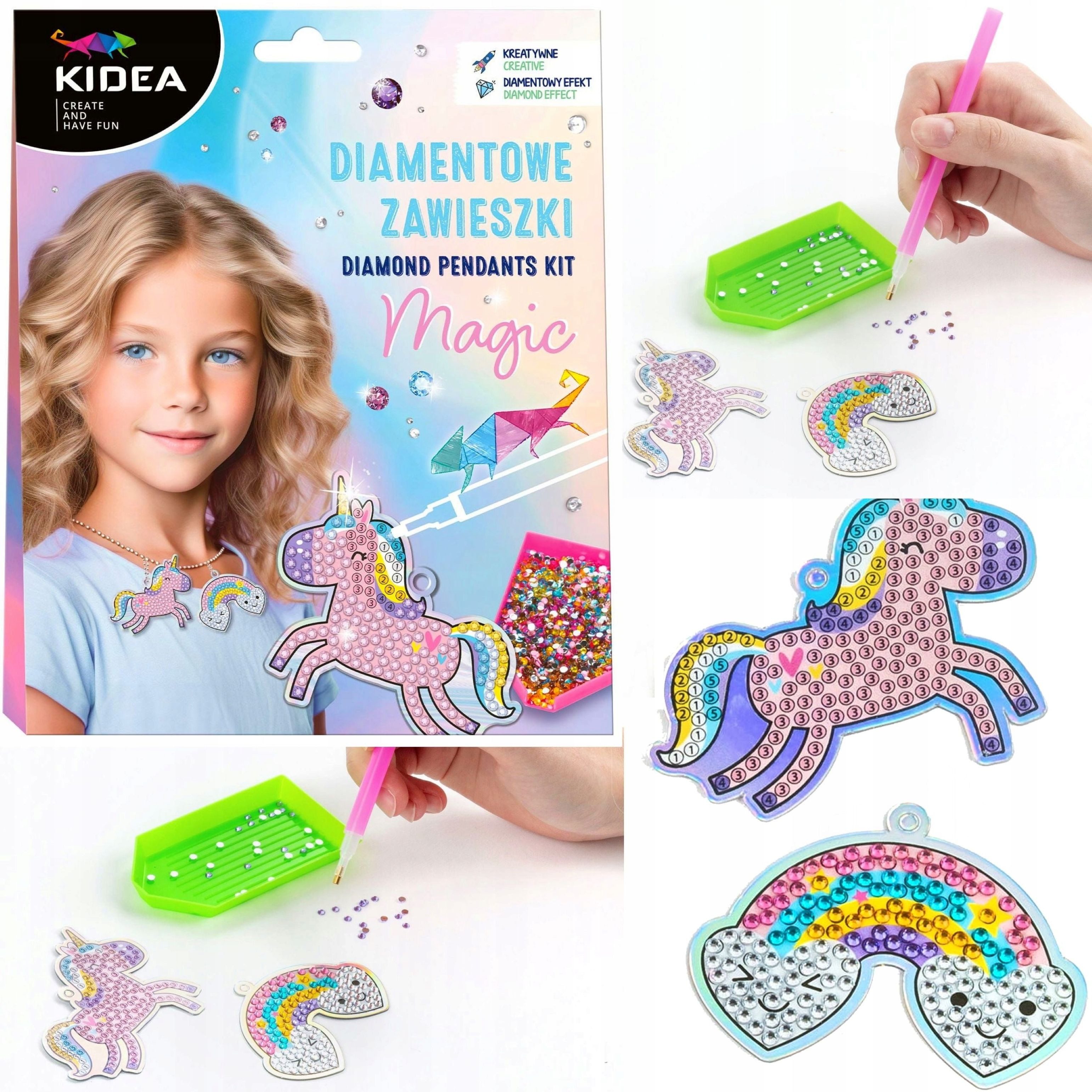 Kreativset Kreatives DIY-Set: Magische Einhorn-Anhänger mit funkelnden Diamanten!