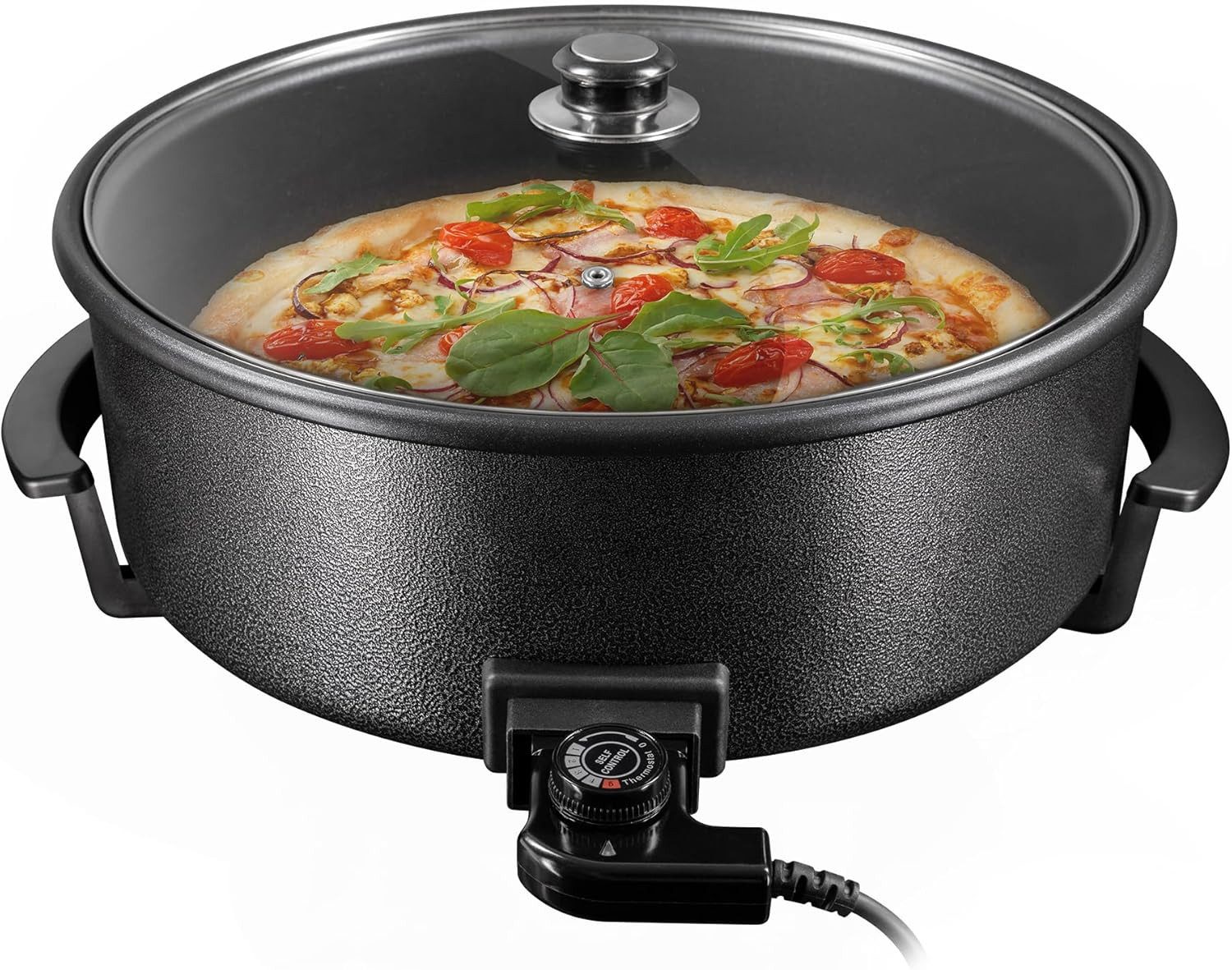 Elektrische Pizzapfanne elektrische Pizzapfanne 42 cm/Grillpfanne/Elektropfanne/Pizzaofen