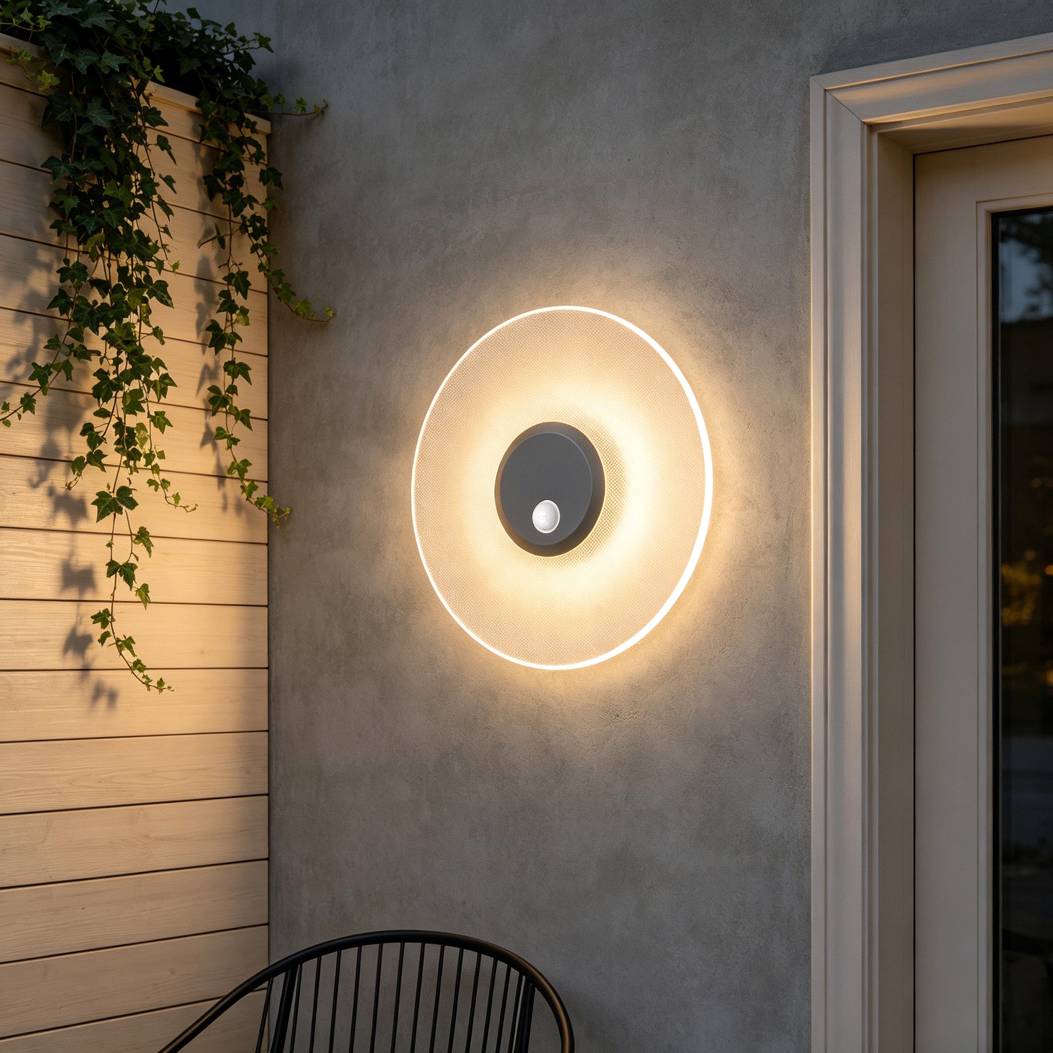 Mai & Mai LED Außen-Wandleuchte LED Wandlampe Wegeleuchte mit Bewegungsmelder Außenlampe Luna