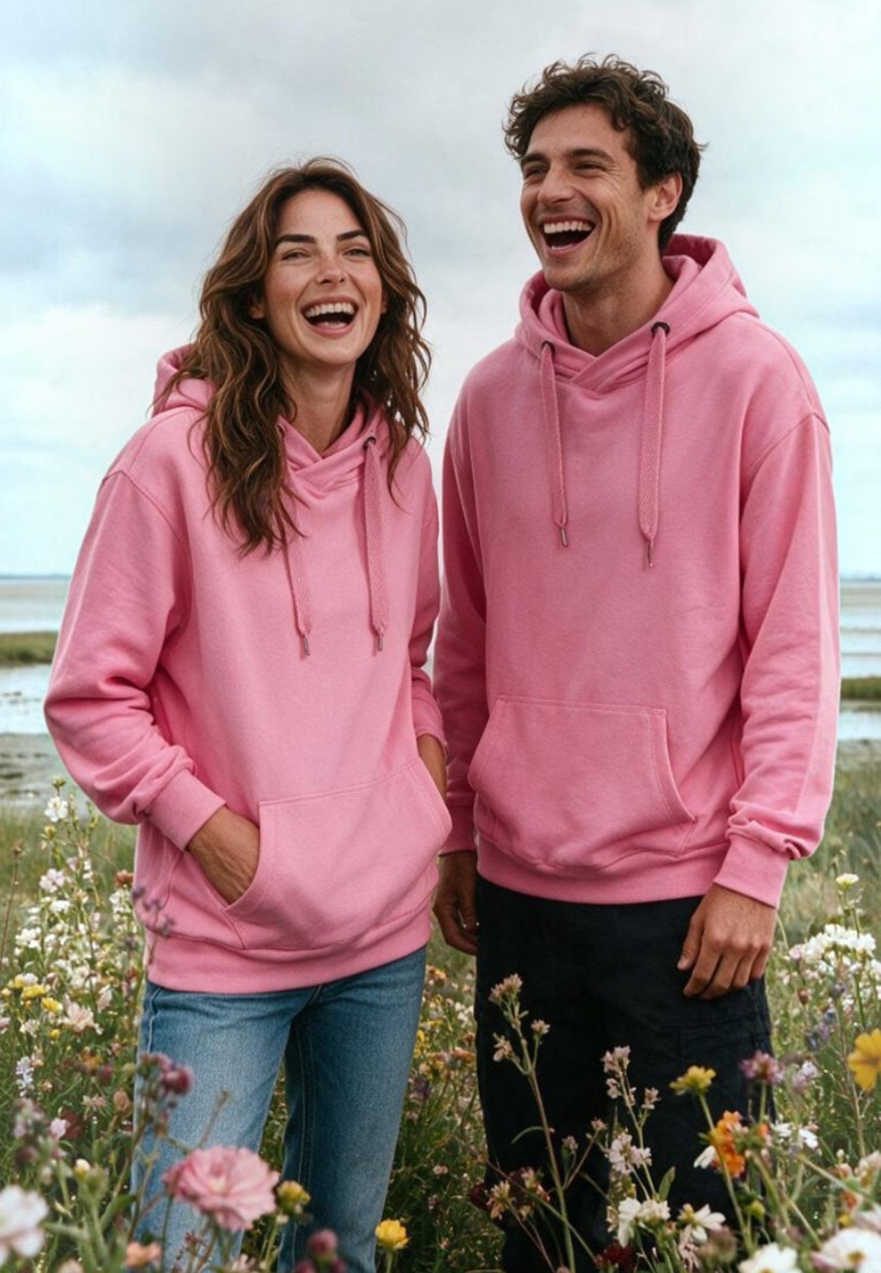 salzhaut Hoodie ODDEBODJE Unisex Oversized salzhaut Kapuzenpullover – bequemer Fit und nordisch klares Design