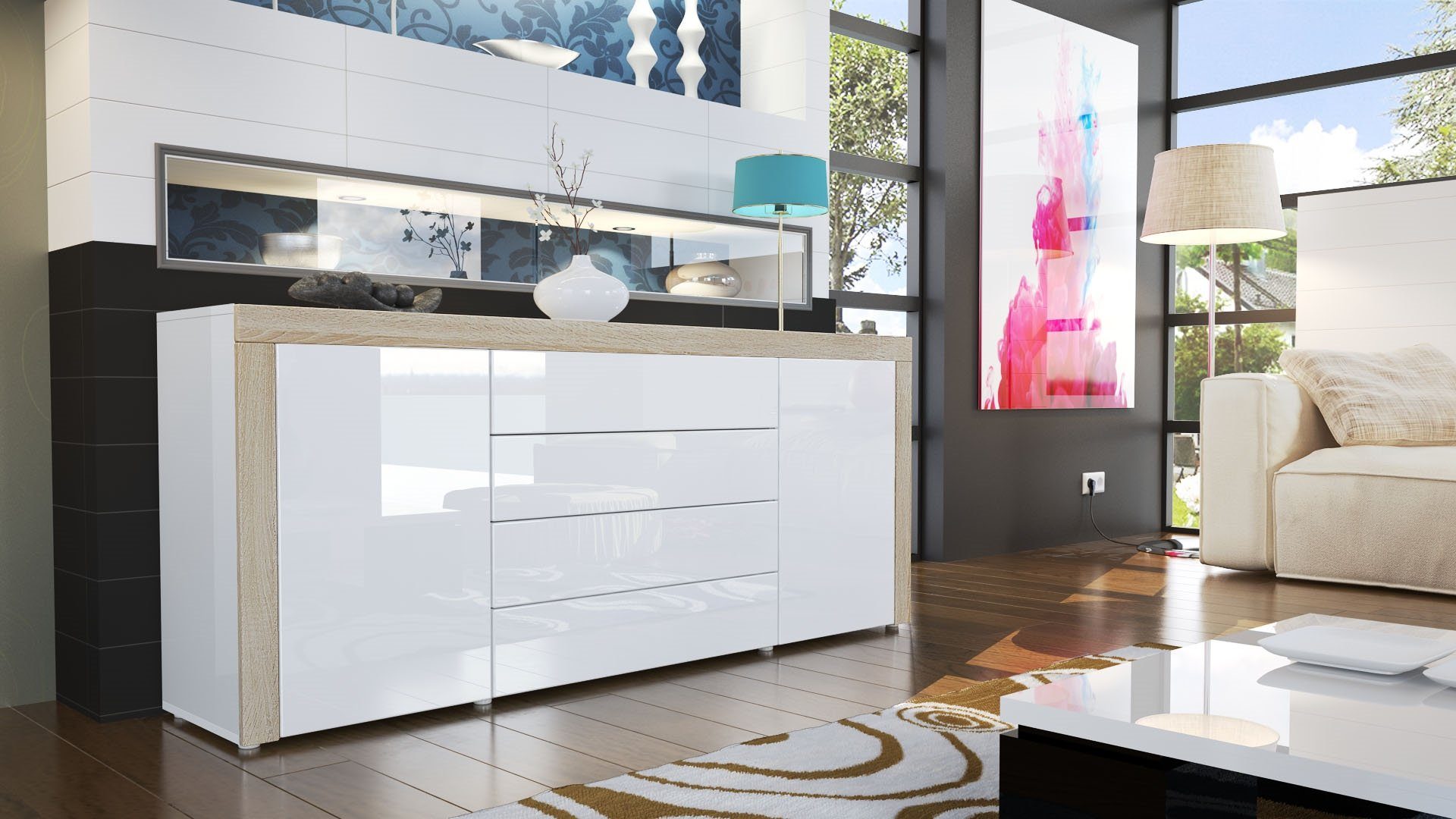 Vladon Sideboard La Paz V1 (Kommode, günstig online kaufen