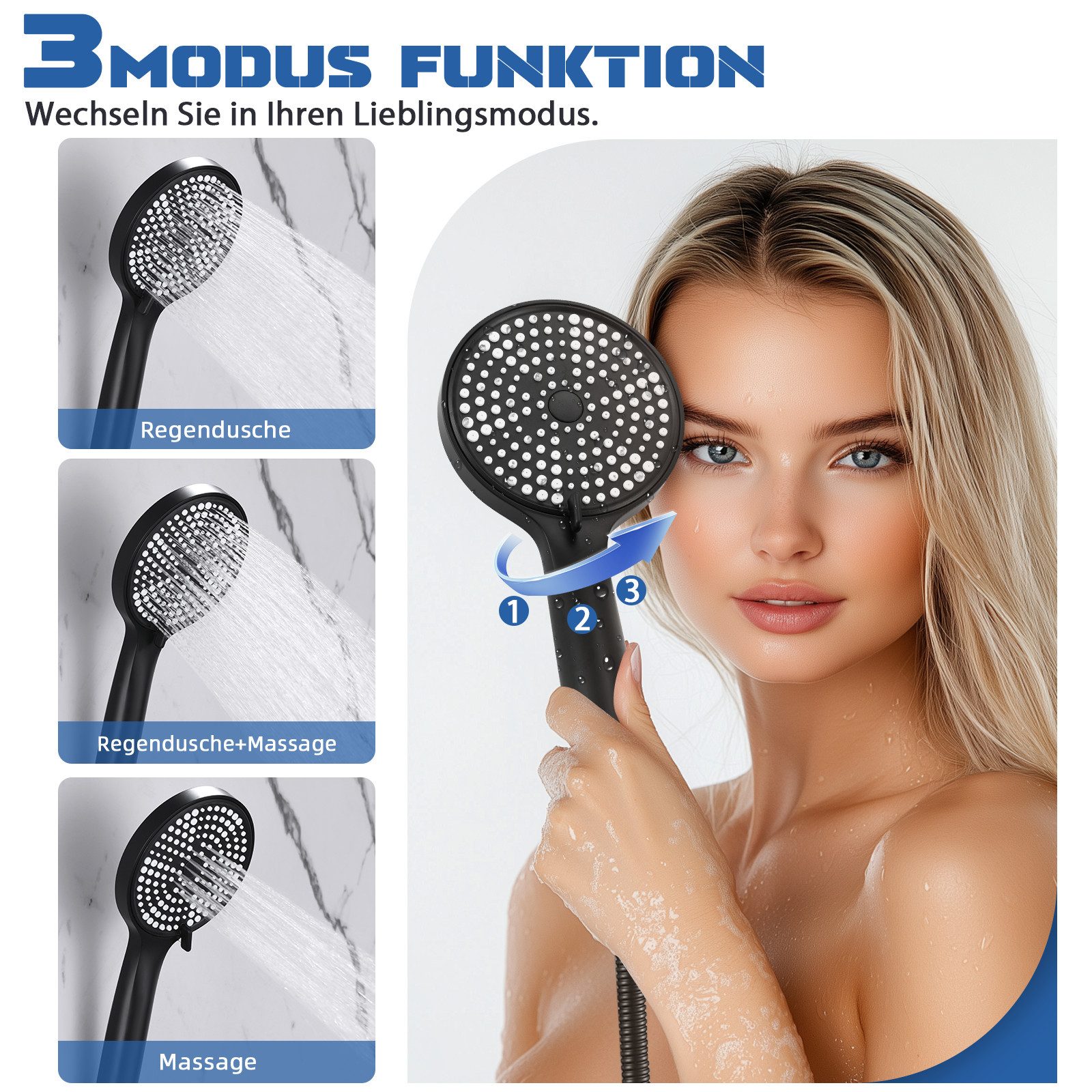 Nettlife Brausegarnitur Badewannenarmatur mit Handbrausemit 3 günstig online kaufen
