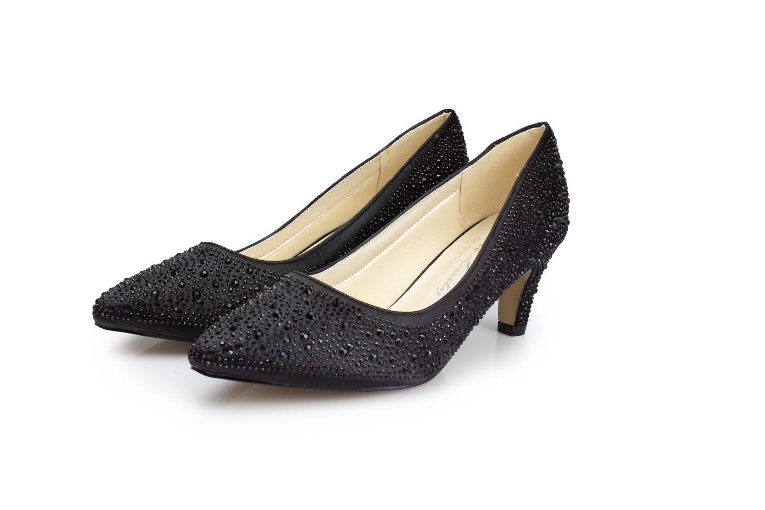 White Lady 925 zirkonia Satin-Strass - Brautschuhe Pumps