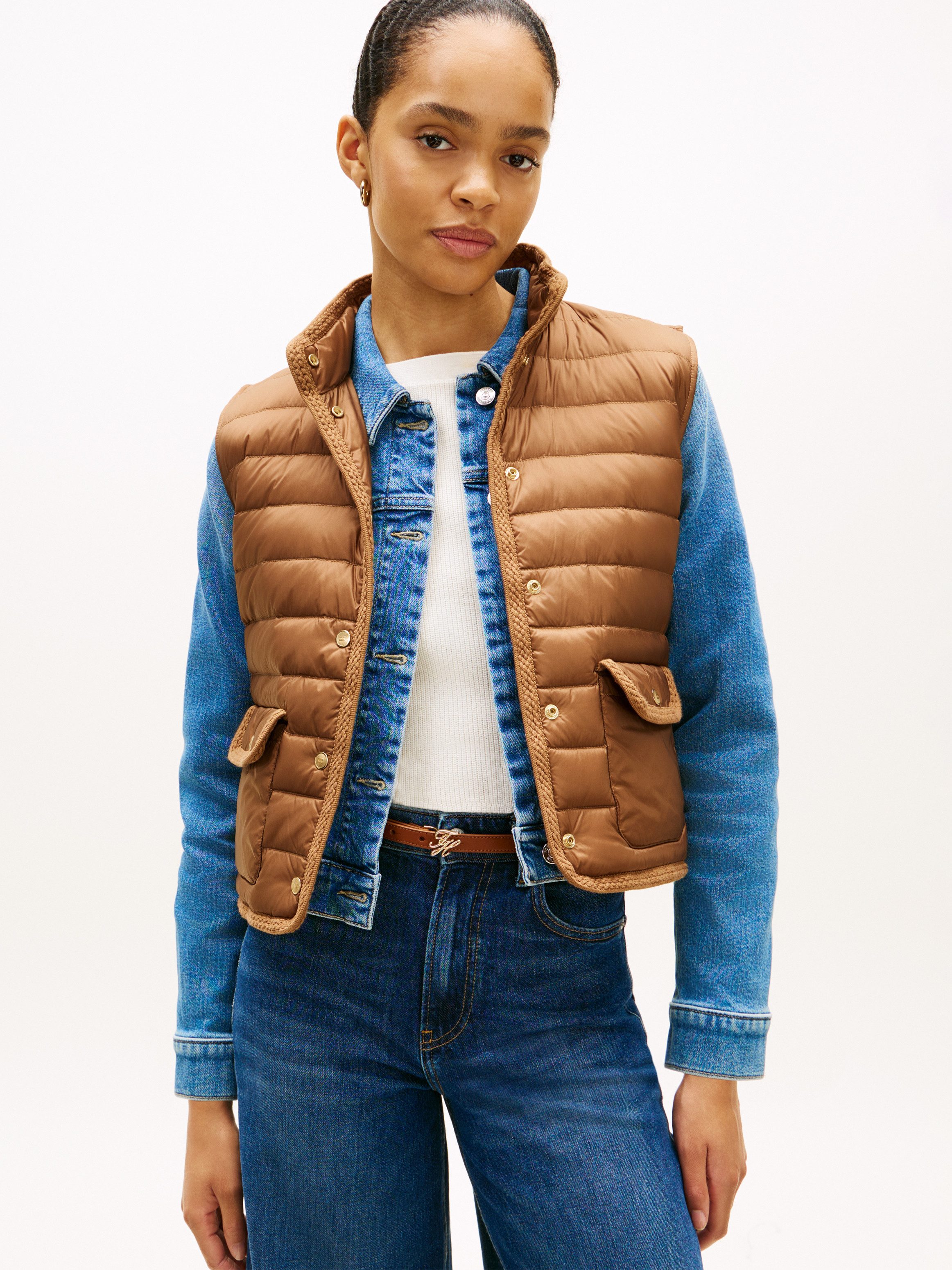 Tommy Hilfiger Steppweste FEMININE LW DOWN VEST mit aufgesetzten Taschen
