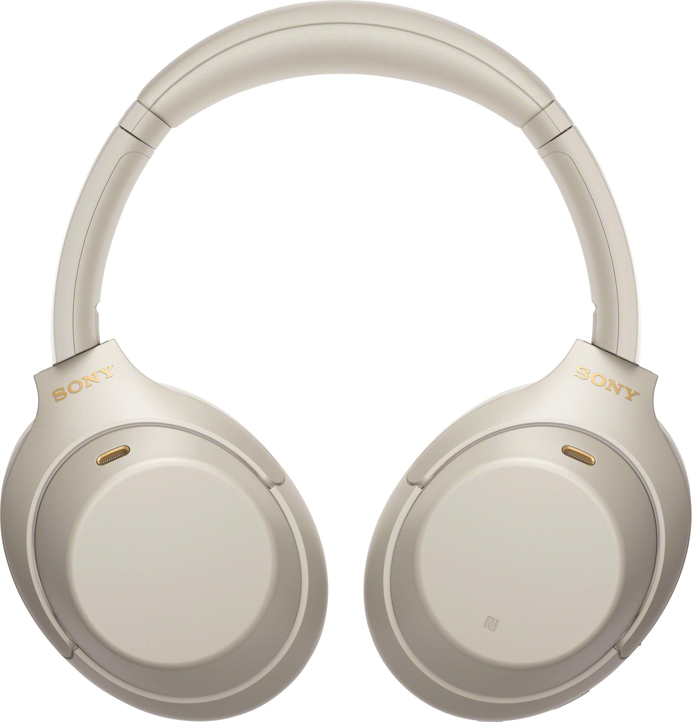 Sony WH-1000XM4 kabelloser NFC, Touch Silber via Bluetooth, NFC, Verbindung Sensor, Over-Ear-Kopfhörer Schnellladefunktion) (Noise-Cancelling, One-Touch