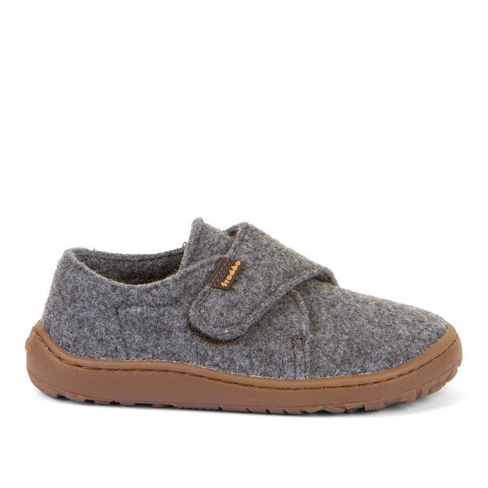 froddo® BAREFOOT WOOLY Hausschuh Klettschuh, Kindergartenschuh mit Wollfutter