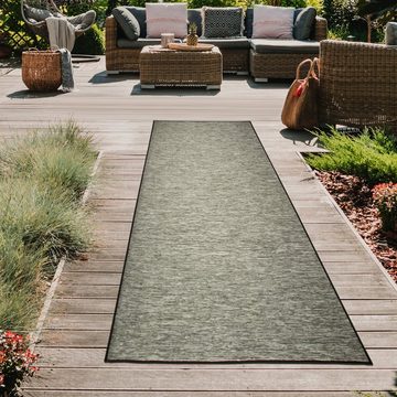 Outdoorteppich Indoor & Outdoor Teppich beidseitig verwendbar Sisaloptik Anthrazit, Teppich-Traum, rechteckig, Höhe: 5 mm