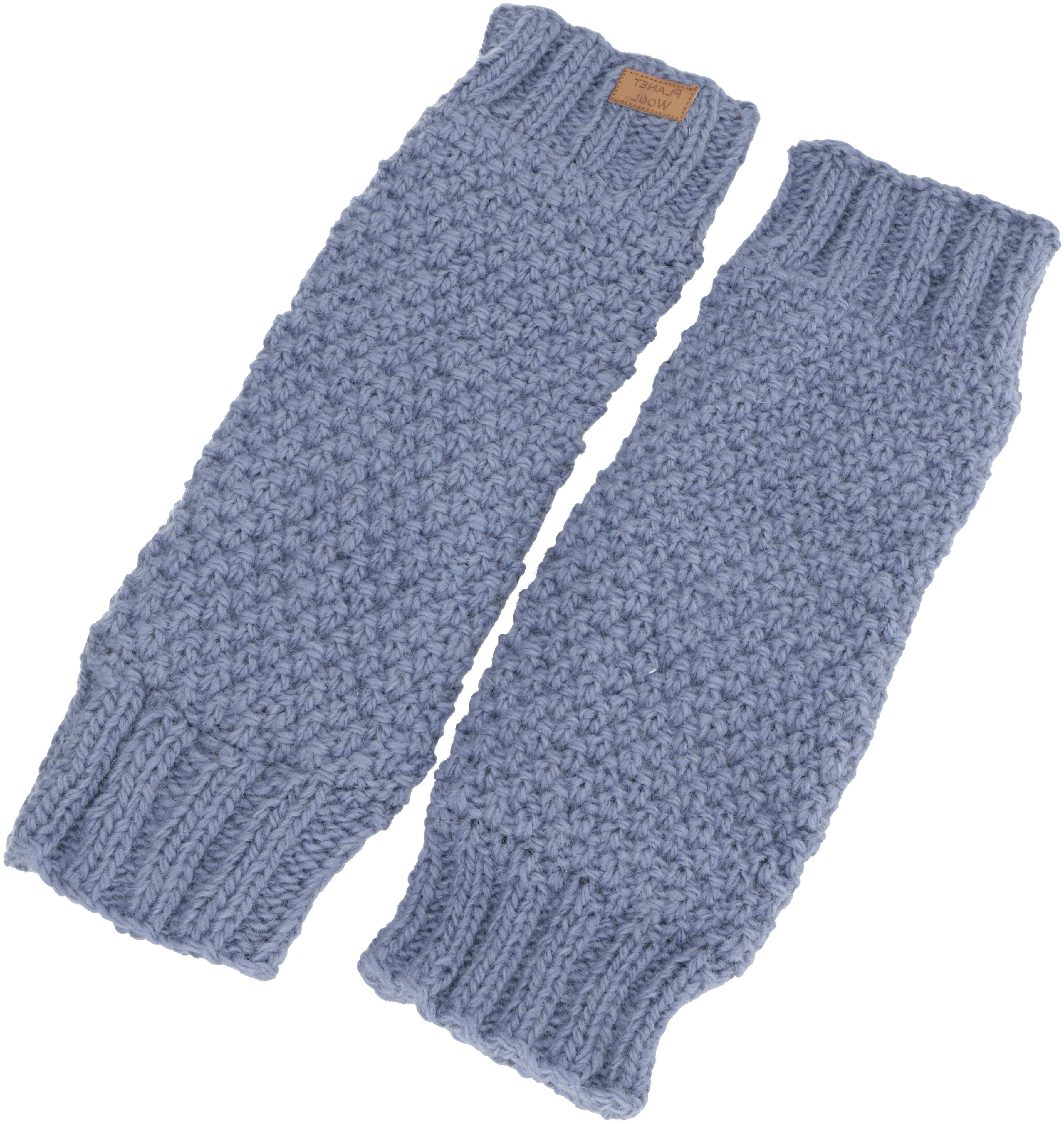 Guru-Shop Haussocken Wollstulpen mit Perlmuster, Strickstulpen aus..