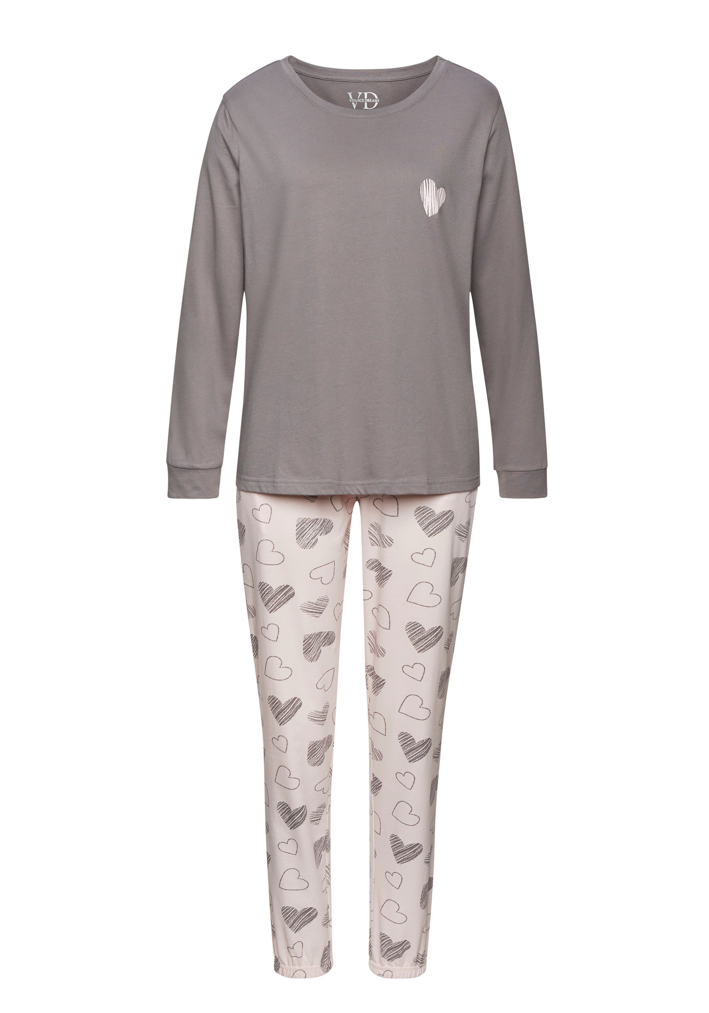 Vivance Dreams by Lascana Pyjama (Packung, 2 Stück) mit süßem Herzchen-Print – Bild 5 von 5