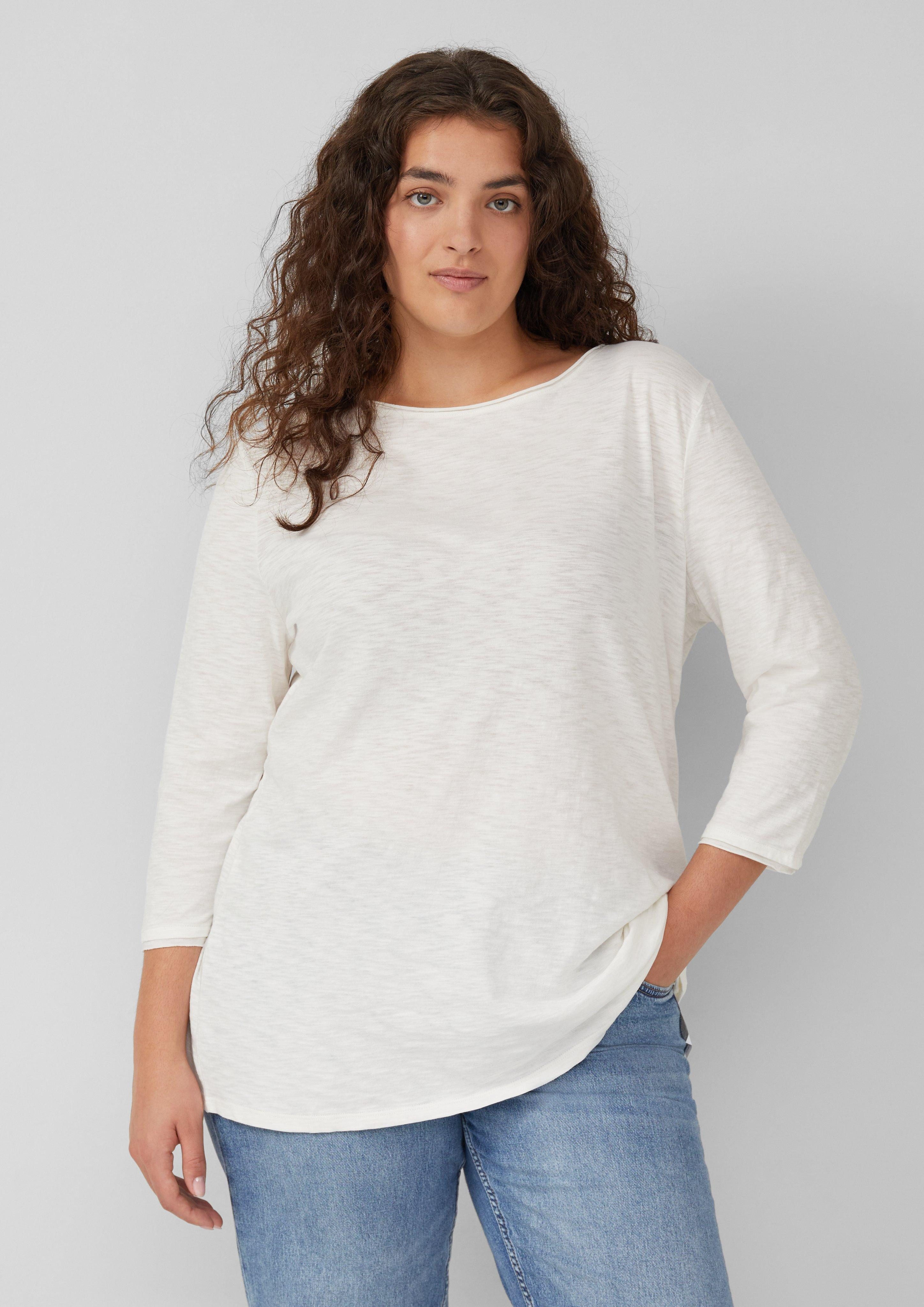 s.Oliver Langarmshirt Longsleeve aus Flammgarn mit günstig online kaufen