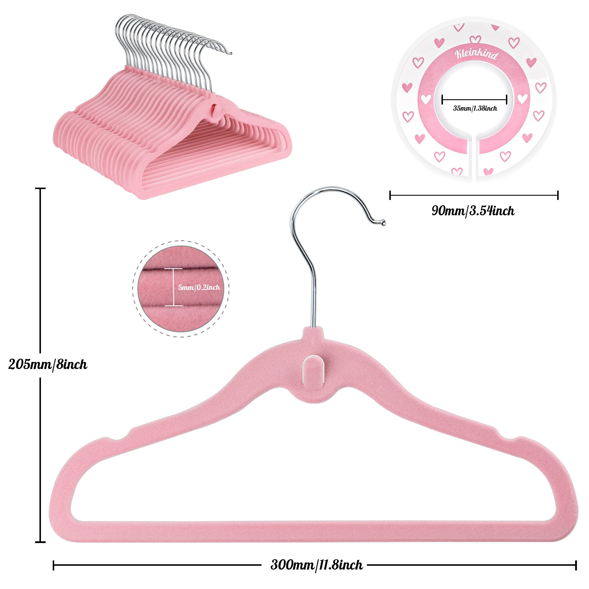 ElitVita Kleiderbügel 20/30 Stück, Kinder Samt Kleiderbügel, für Babys von günstig online kaufen