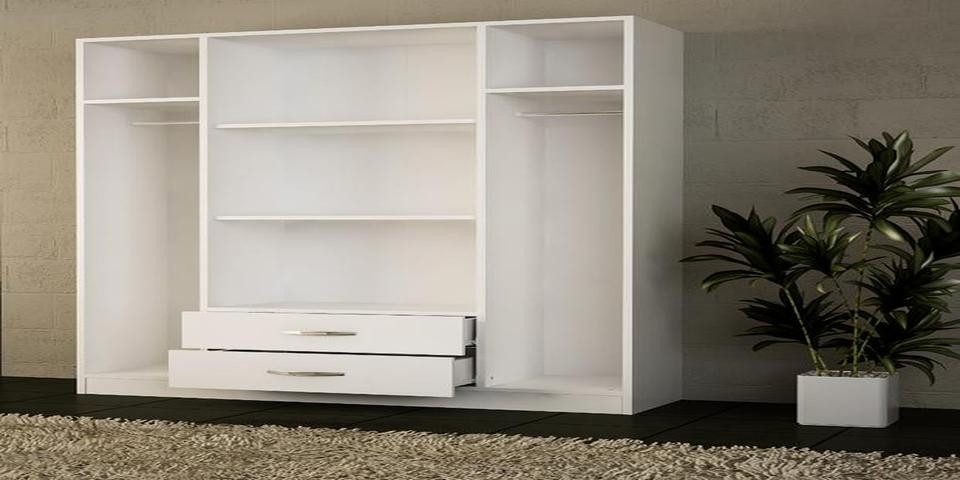 JVmoebel Kleiderschrank Eleganter Garderobenschrank aus Holz in Weiß für modernes Schlafzimmer (Kleiderschrank) Made in Europa