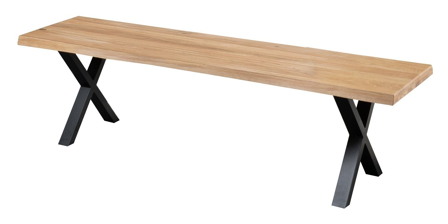 Vito Sitzbank SIGA, X-Gestell x 160 Eichenholz, massives 40 cm