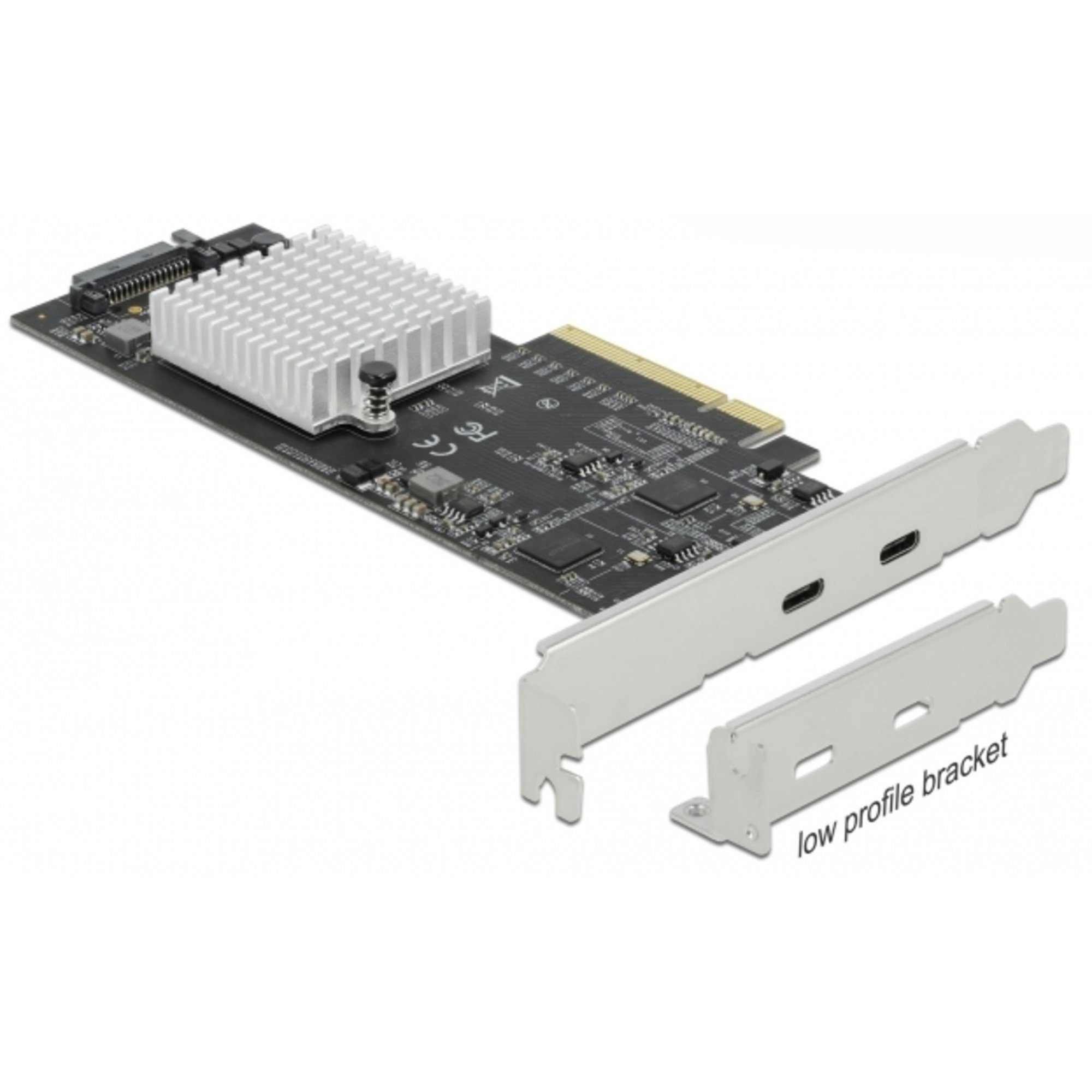 DeLOCK PCIe x8 > 2x extern USB-X 3.2 Gen 2x2 Mainboard
