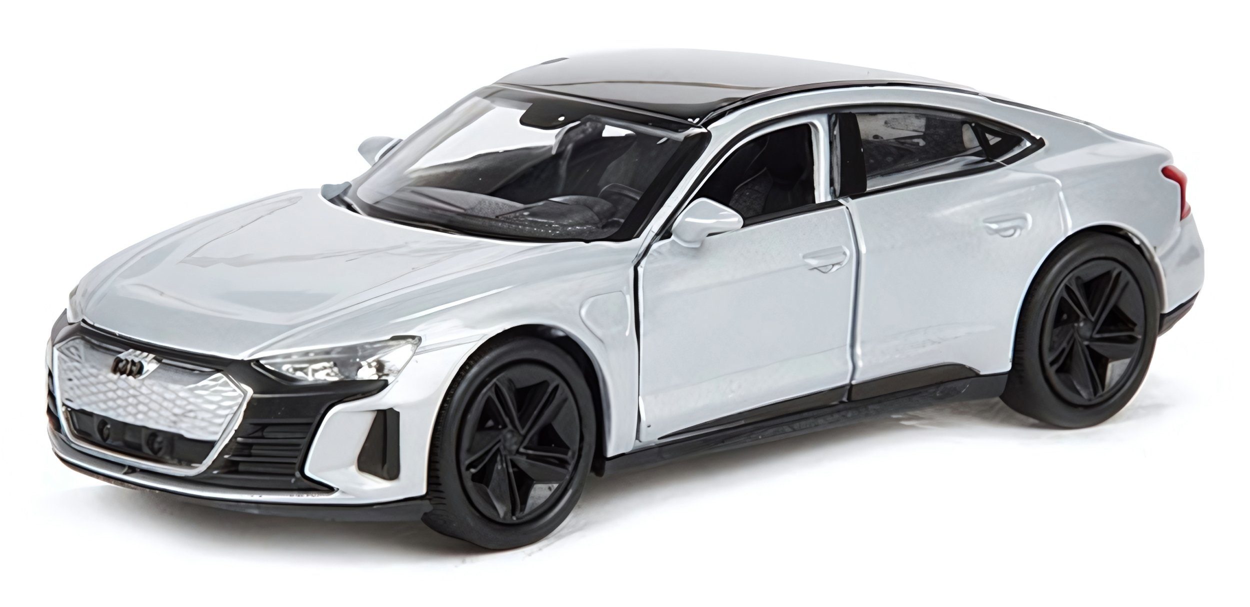 Modellauto AUDI RS E-tron GT Modellauto 12cm Metall Modell 82 (Silber-Metallic)