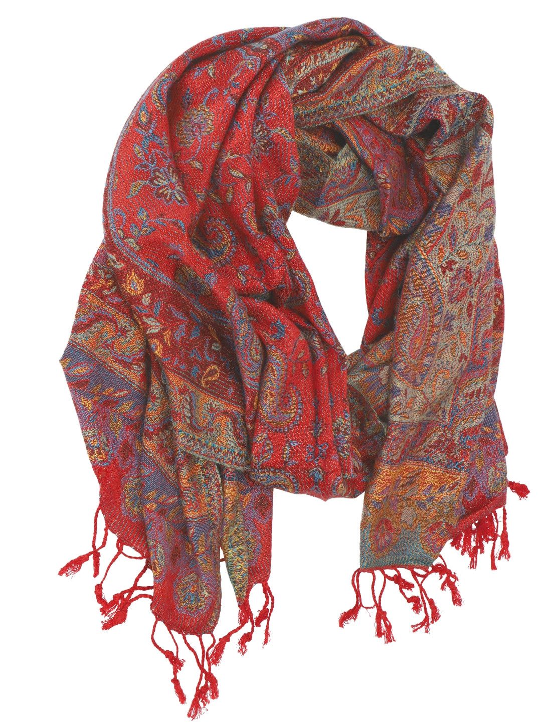 Guru-Shop Halstuch Indischer Schal, Stola mit Paisley Muster,..