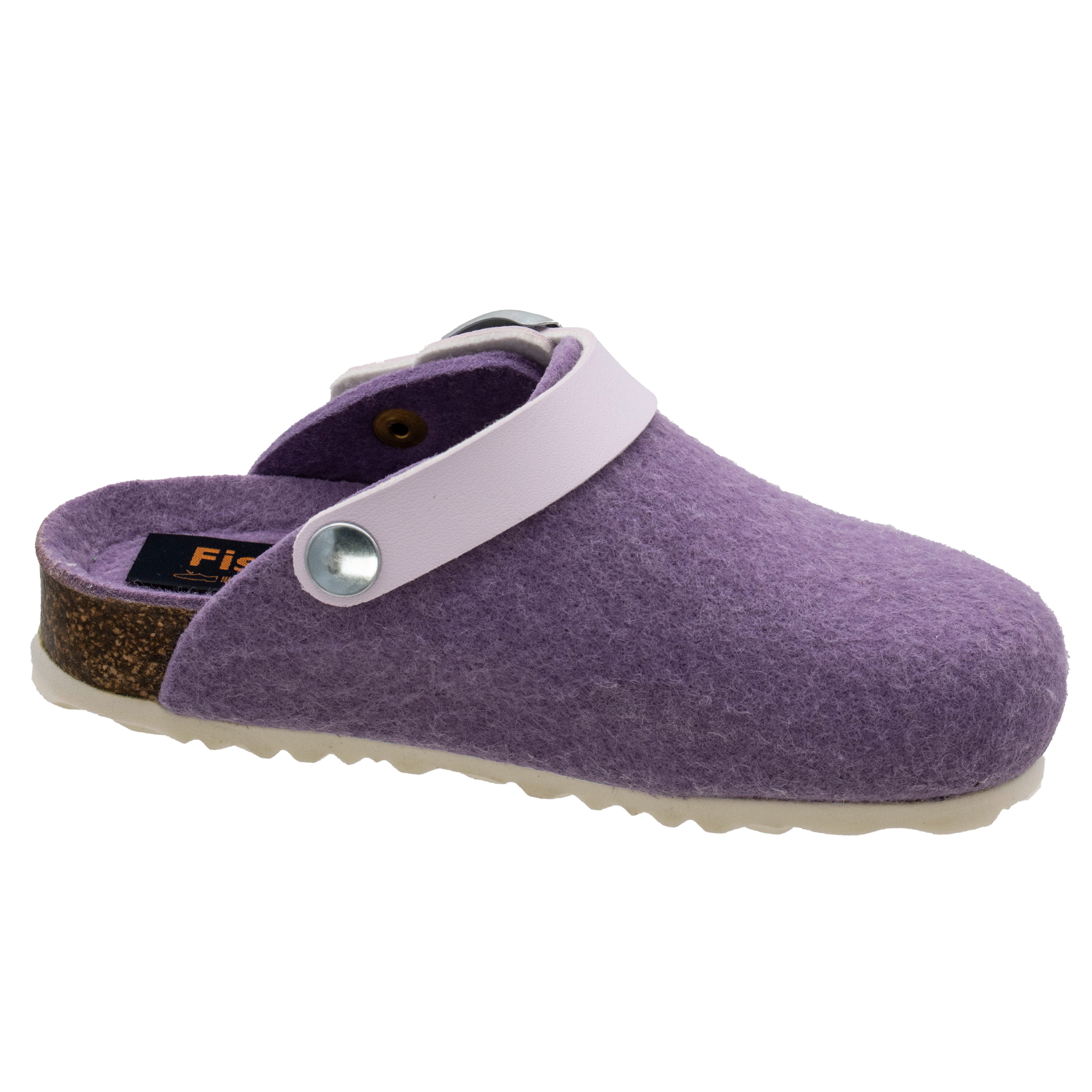 Fischer-Markenschuh Shetland Pantoffel aus Filz, mit Filzfutter, gepolstertes Fußbett