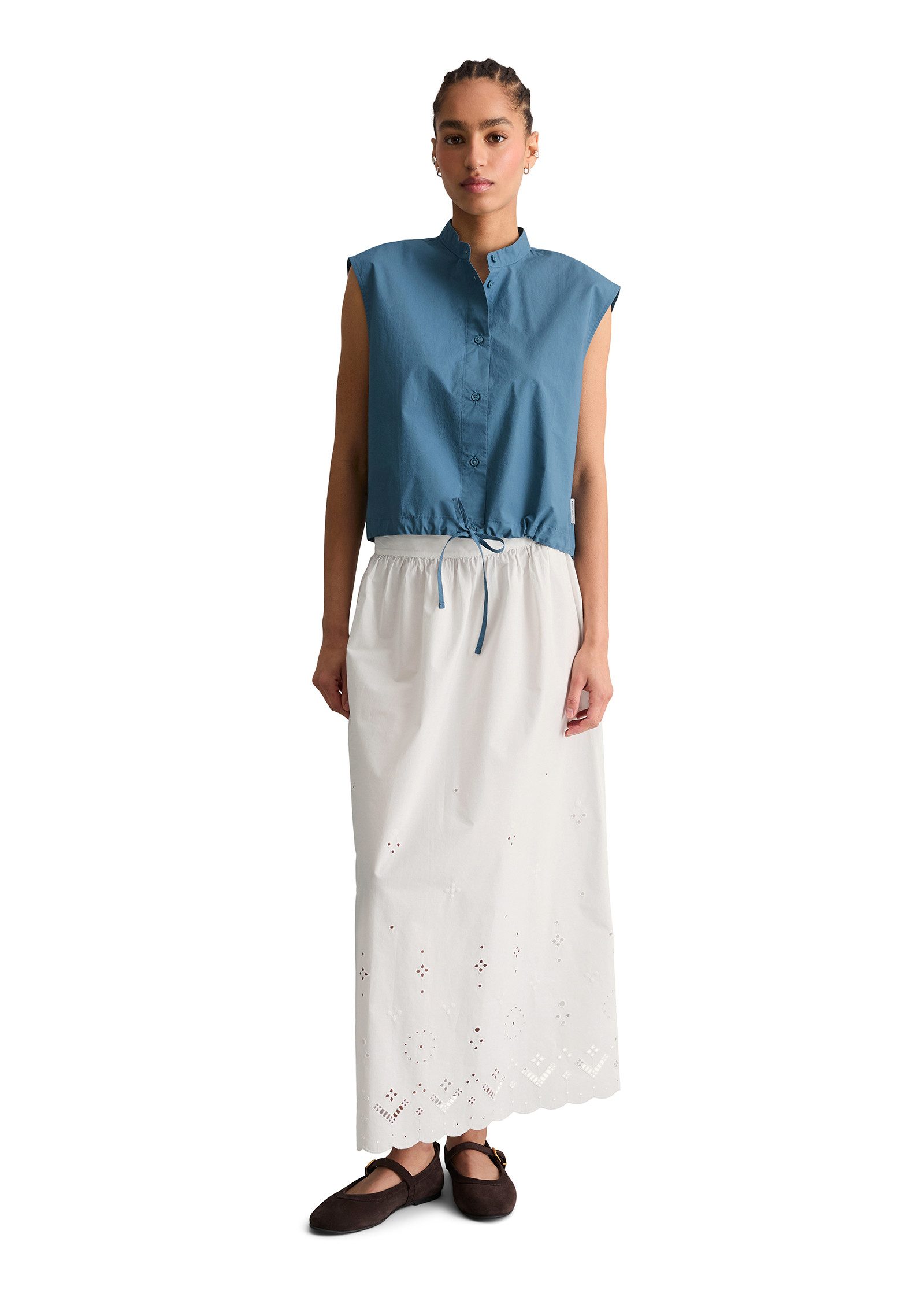Marc O'Polo DENIM Blusentop aus Papertouch-Popeline – Bild 5 von 5
