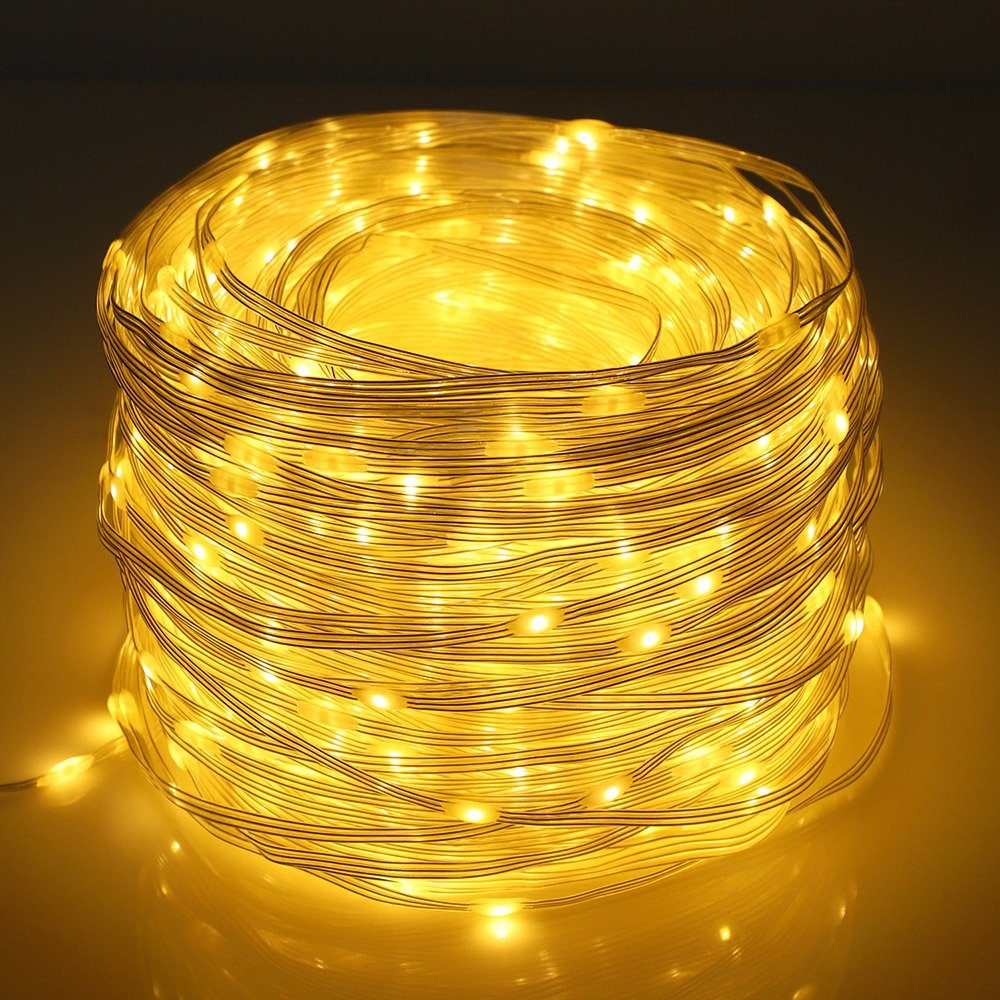 Rosnek LED-Lichterkette 20M-100M,Beleuchtung Lichterschlauch, Party Garten weihnachten Deko Warmweiß