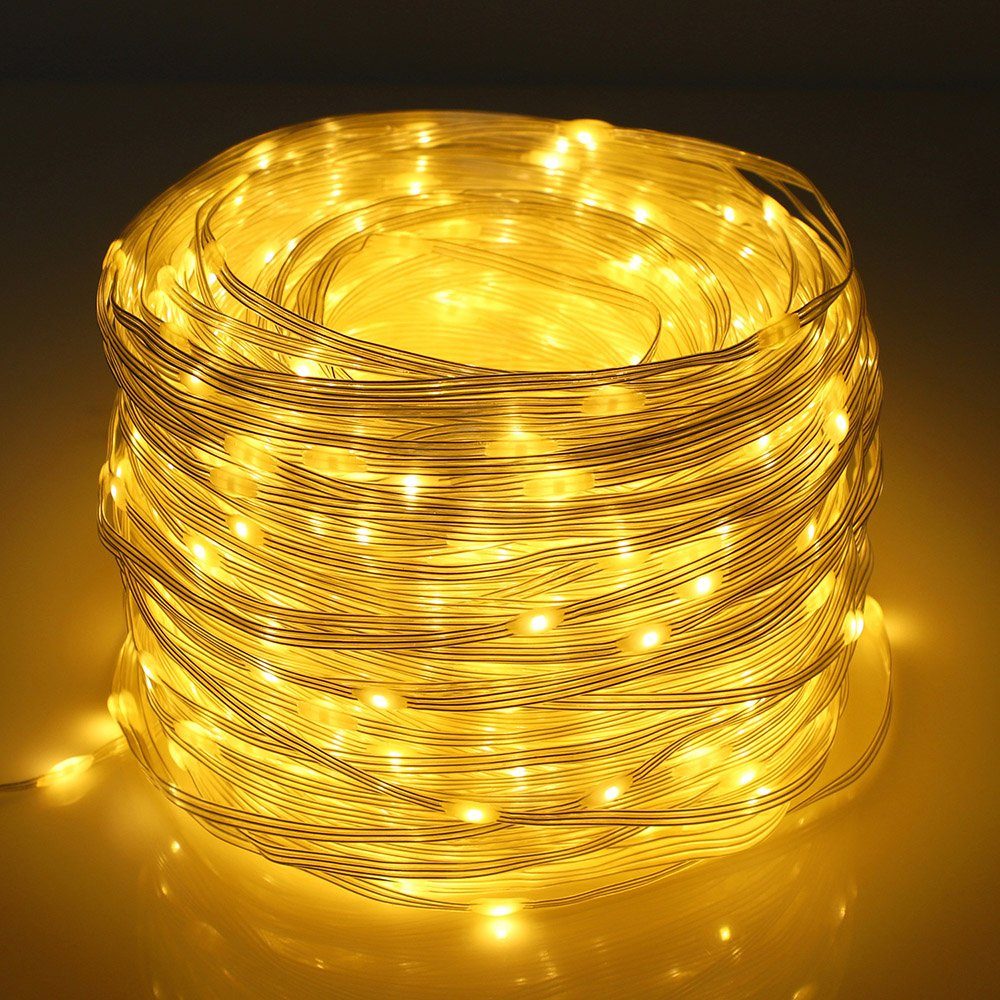 Rosnek LED-Lichterkette 20M-100M,Beleuchtung Lichterschlauch, Party Garten weihnachten Deko, 8 Modi, Speicherfunktion
