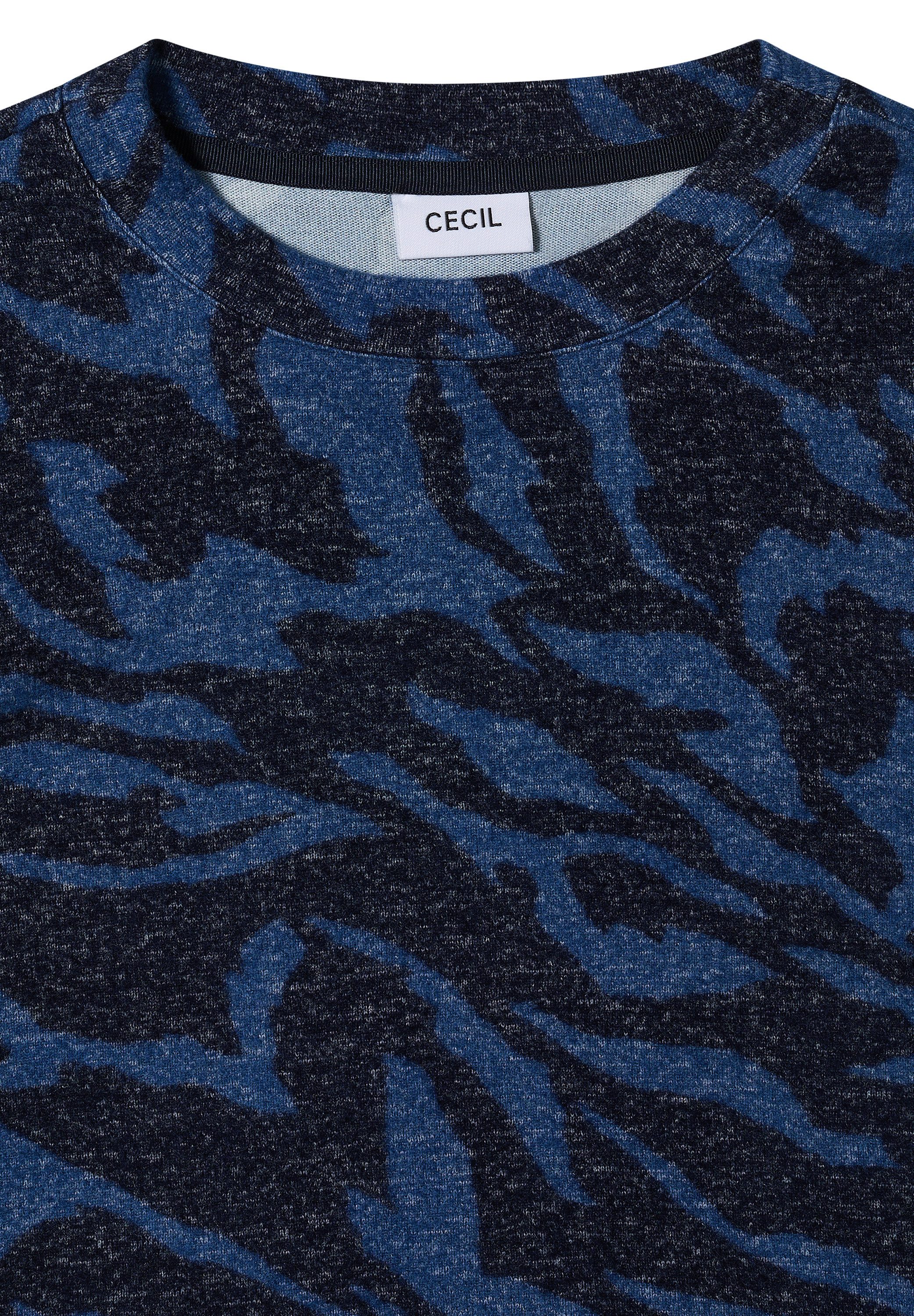 CECIL Langarmshirt im Melange Look