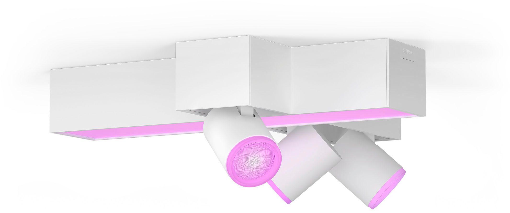 Philips Hue LED Deckenspot White & Color Ambiance Centris 3er Spot Cross-Design, Abschaltautomatik, Bluetooth, CCT - über Fernbedienung, Dimmfunktion, Farbsteuerung, Farbwechsel, Leuchtdauer einstellbar, Memoryfunktion, Nachtlichtfunktion, RGB, Smart Home, Timerfunktion, dimmbar über Fernbedienung, erweiterbar, mehrere Helligkeitsstufen, LED wechselbar, RGB