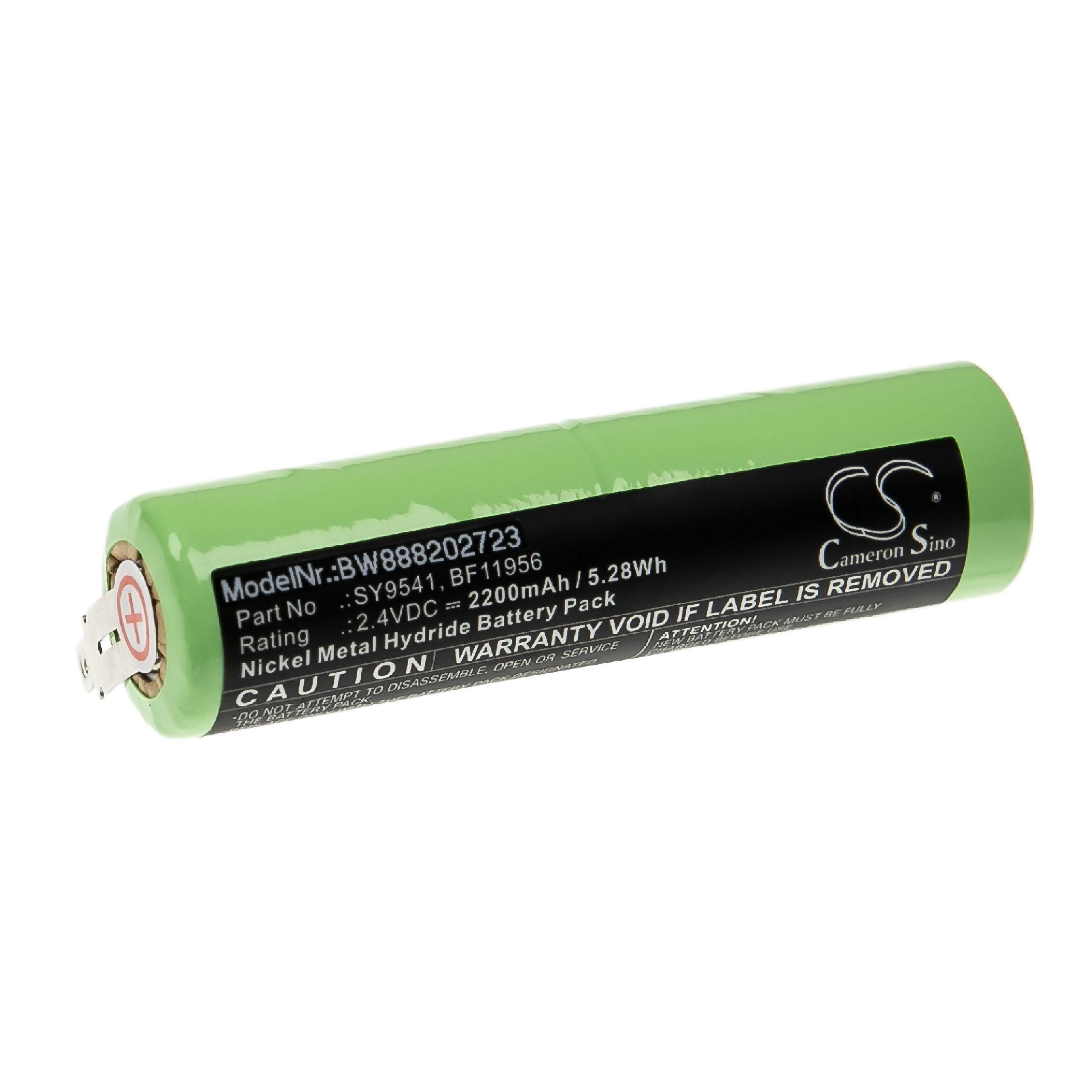 vhbw Ersatz für Kenwood SY9541, BF11956 für Akku NiMH 2200 mAh (2,4 V)