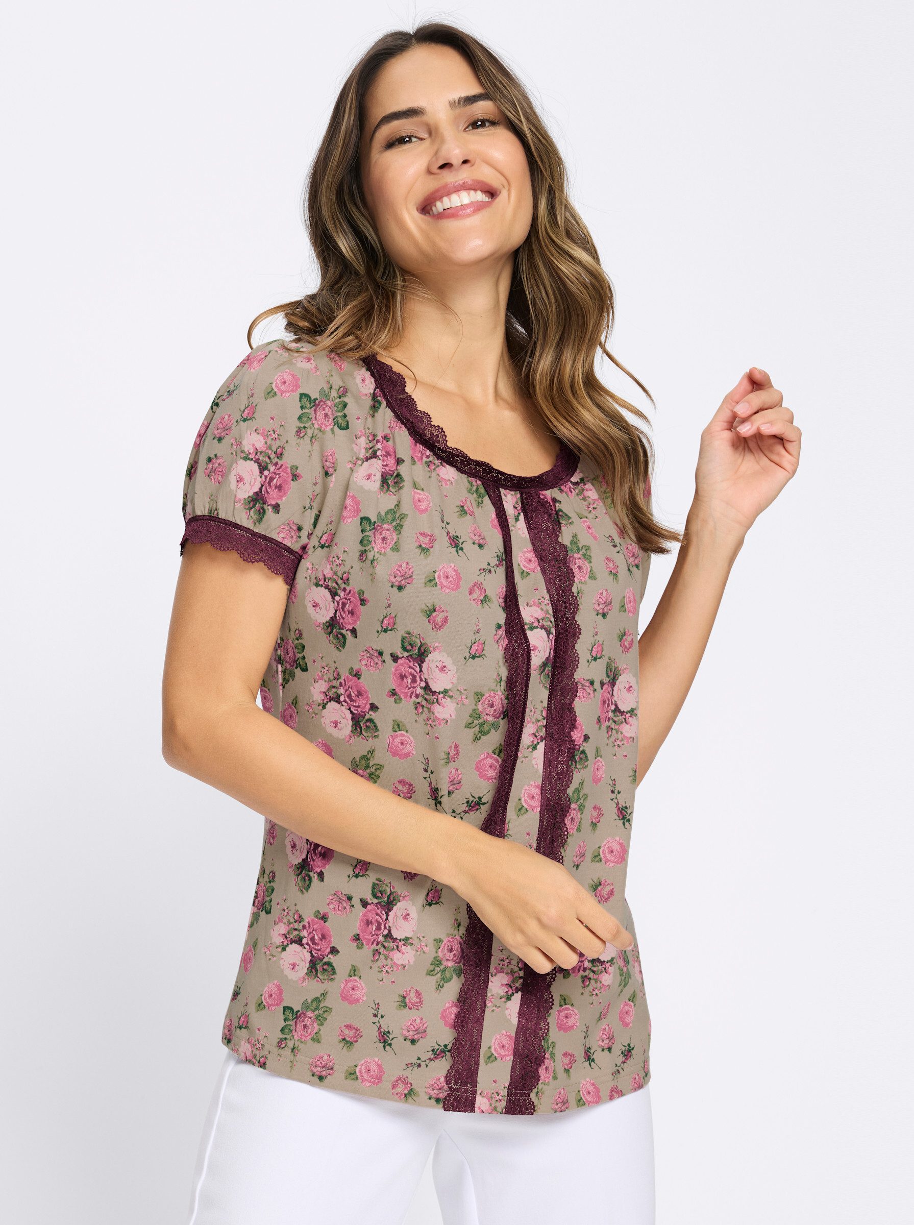 Sieh an! T-Shirt Trachtenshirt Kurzarm