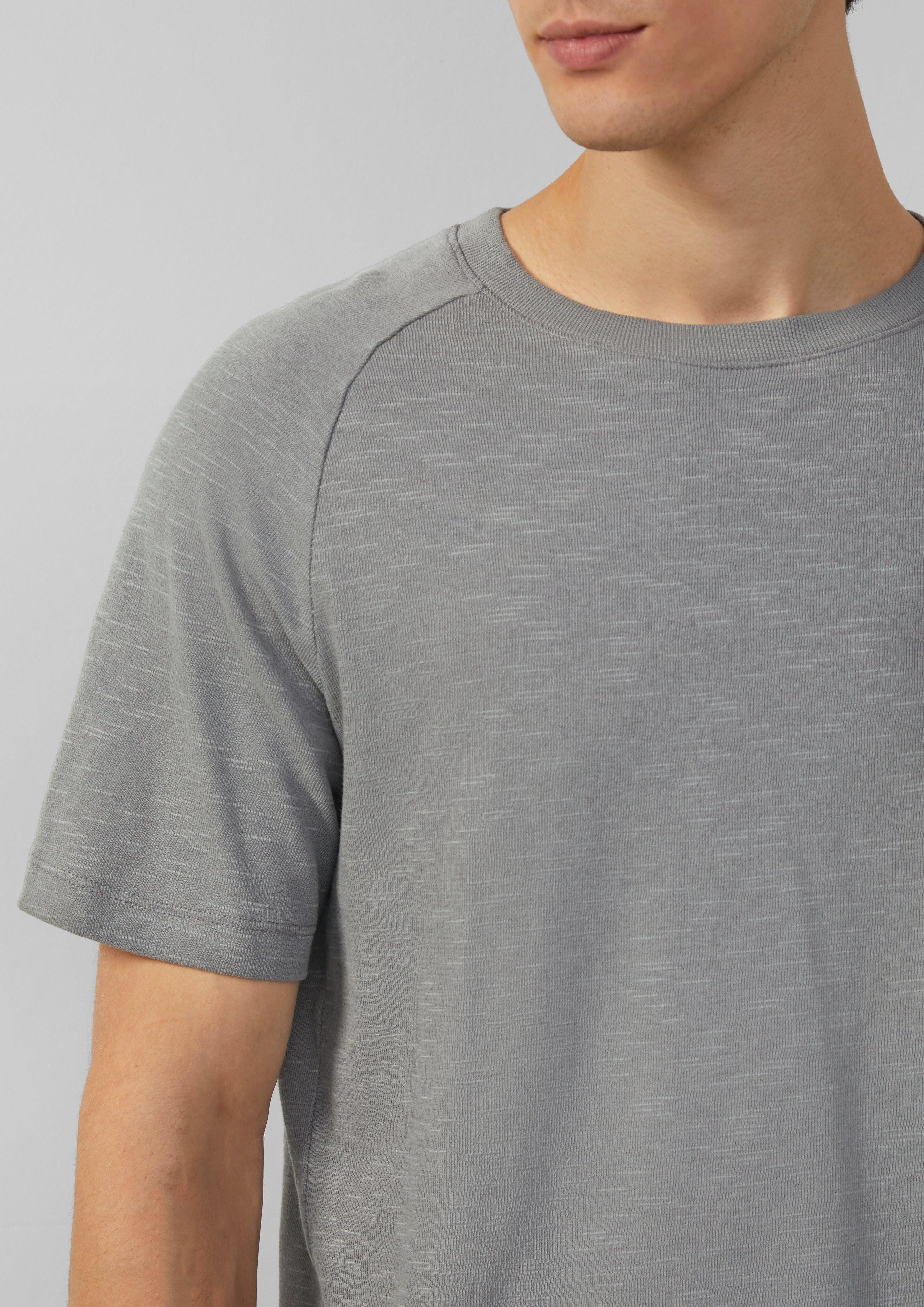 s.Oliver Kurzarmshirt Raglan-Shirt mit Flammgarnstruktur günstig online kaufen