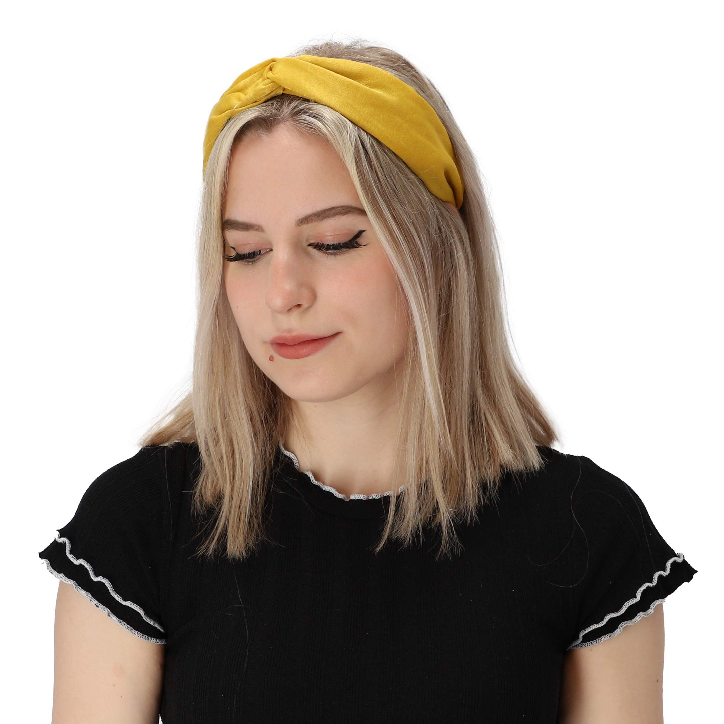 halsüberkopf Accessoires Haarband Haarband uni, 1-tlg., modisches Haarband in tollen Farben gelb