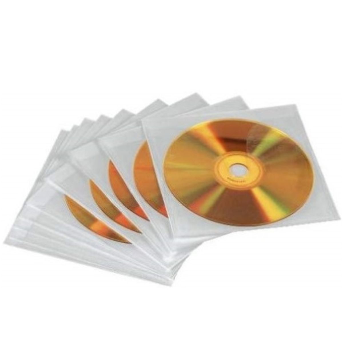 Hama CD-Player Tasche 10x CD-Hüllen selbstklebend Transparent (Spar-Set, 10-tlg., 10er Pack), CD-Taschen Schutz-Hülle zum Einkleben für CD DVD Blu-Ray Disc – Bild 3 von 3