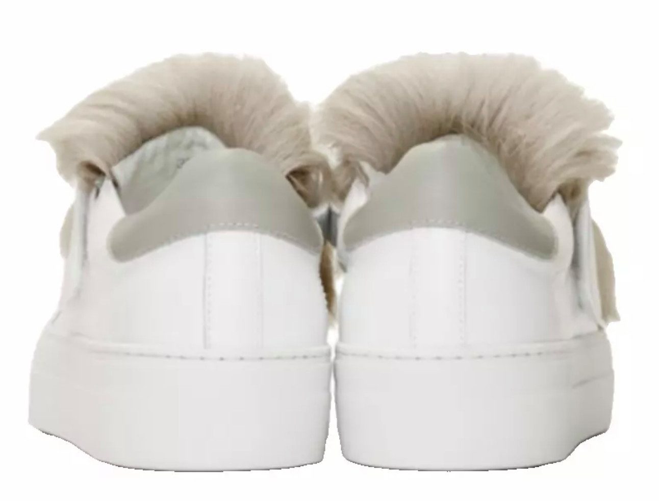 MONCLER Trimmed Slip-On Trainers mit Lammfellbesatz Sneaker breiten Sohle und plüschigen Lammfellbesatzes
