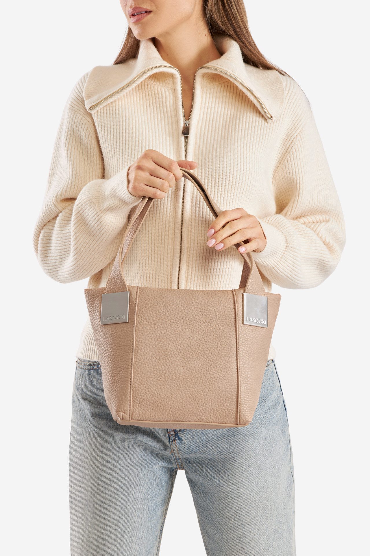 LASOCKI Handtasche Lasocki Kleine Tasche LSK-K-059-06 beige