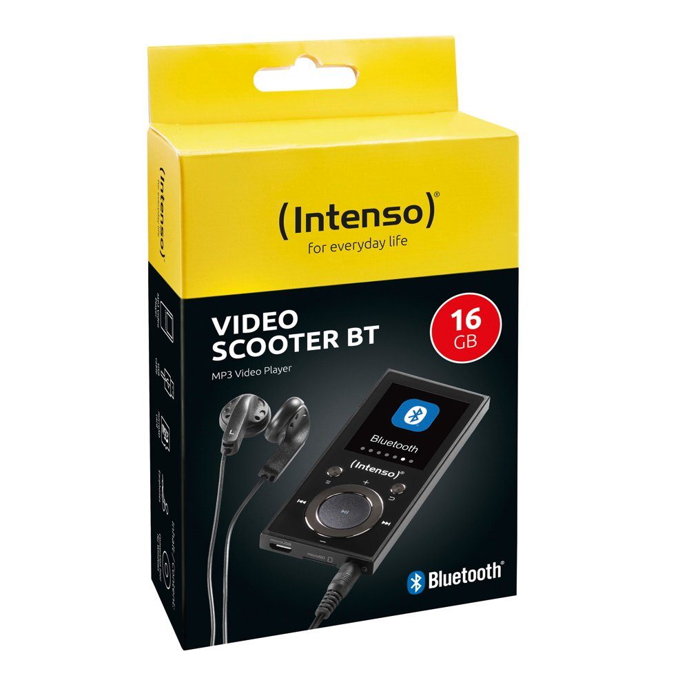 Intenso MP3 Player Video Scooter Bluetooth 16GB 1,8 Zoll Display schwarz MP3 -Player