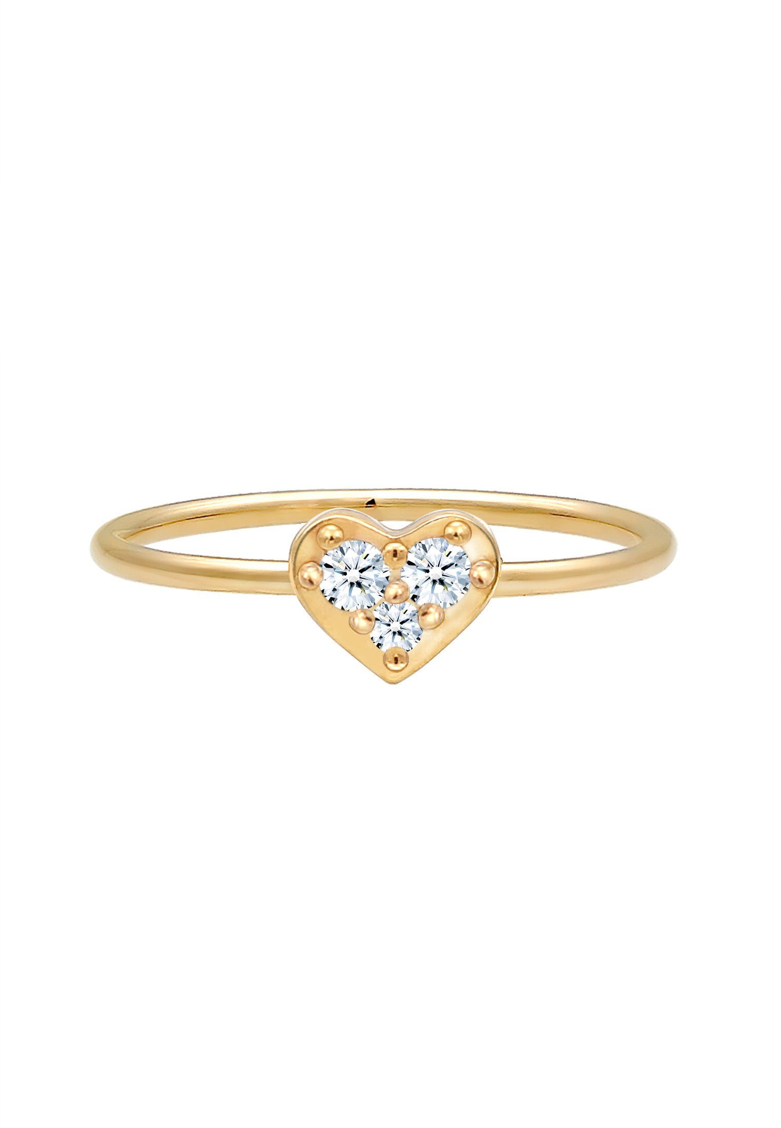 Elli DIAMONDS Verlobungsring Herz Diamant Weiß Brillantschliff (0.075 ct) 5 günstig online kaufen