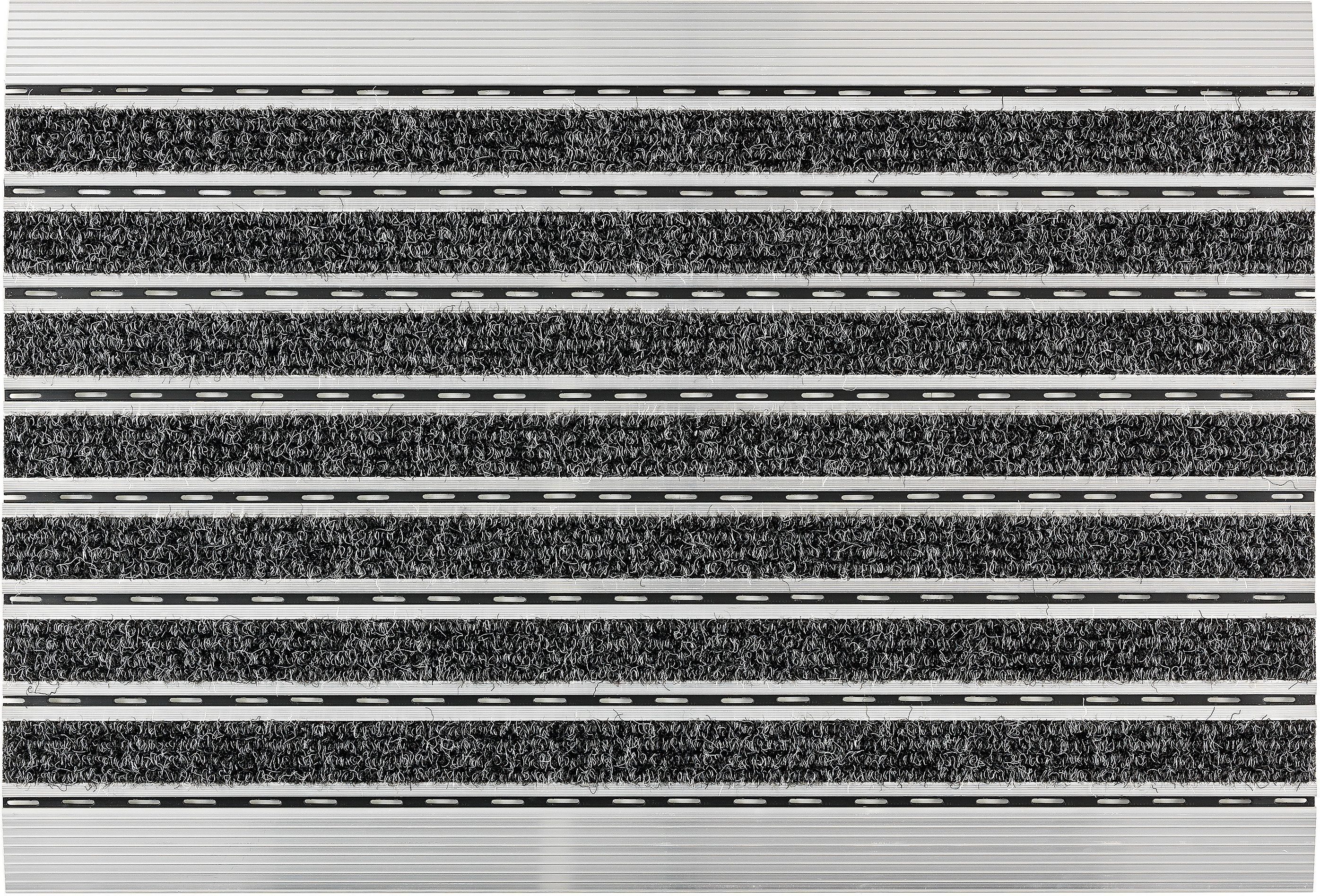 ASTRA Fußmatte Rips, rechteckig, Höhe: 10 mm, Schmutzfangmatte, mit Aluminiumrahmen