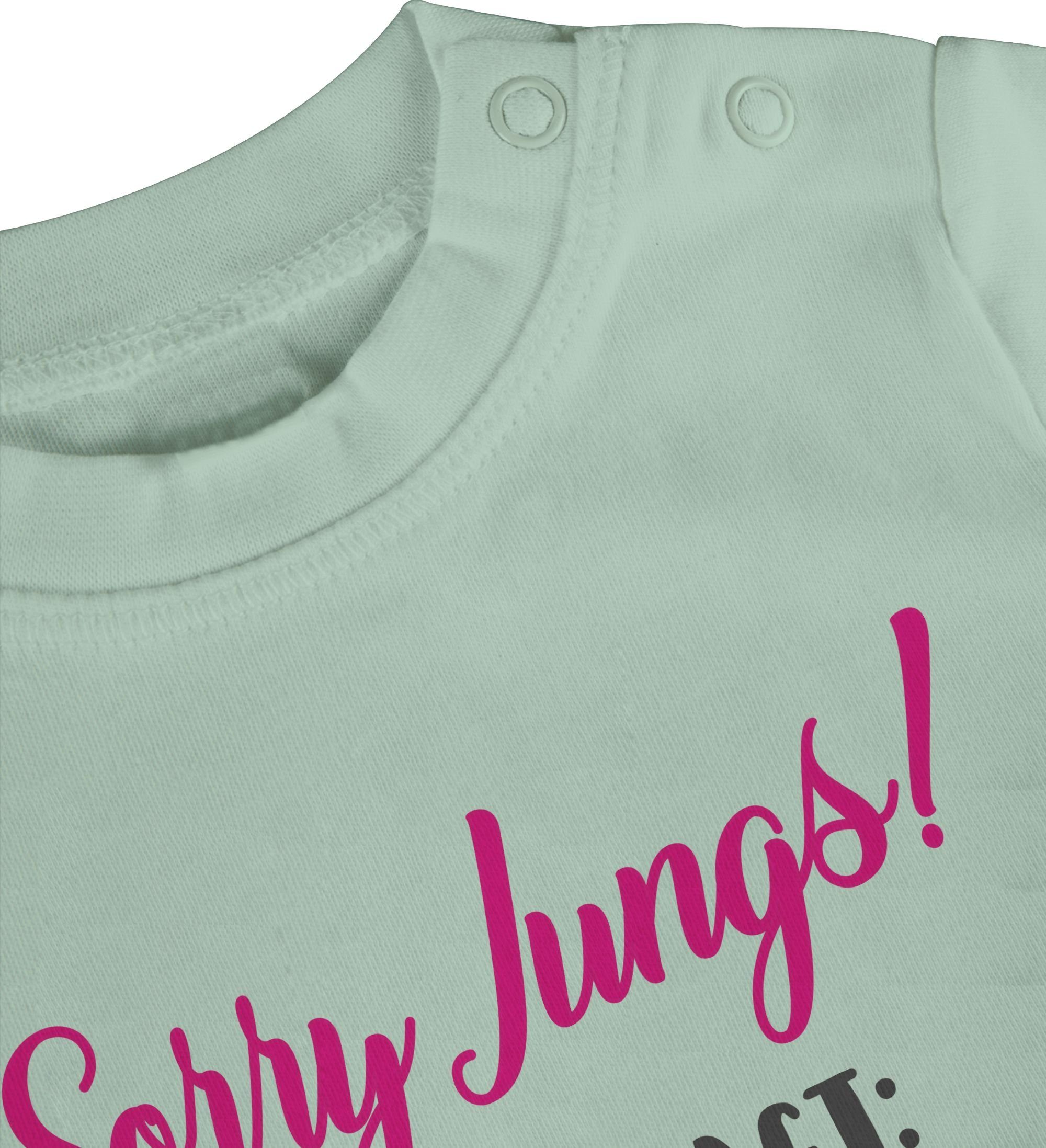 Baby 2 sagt T-Shirt Dates Shirtracer Sprüche Mintgrün Sorry Jungs keine Papa