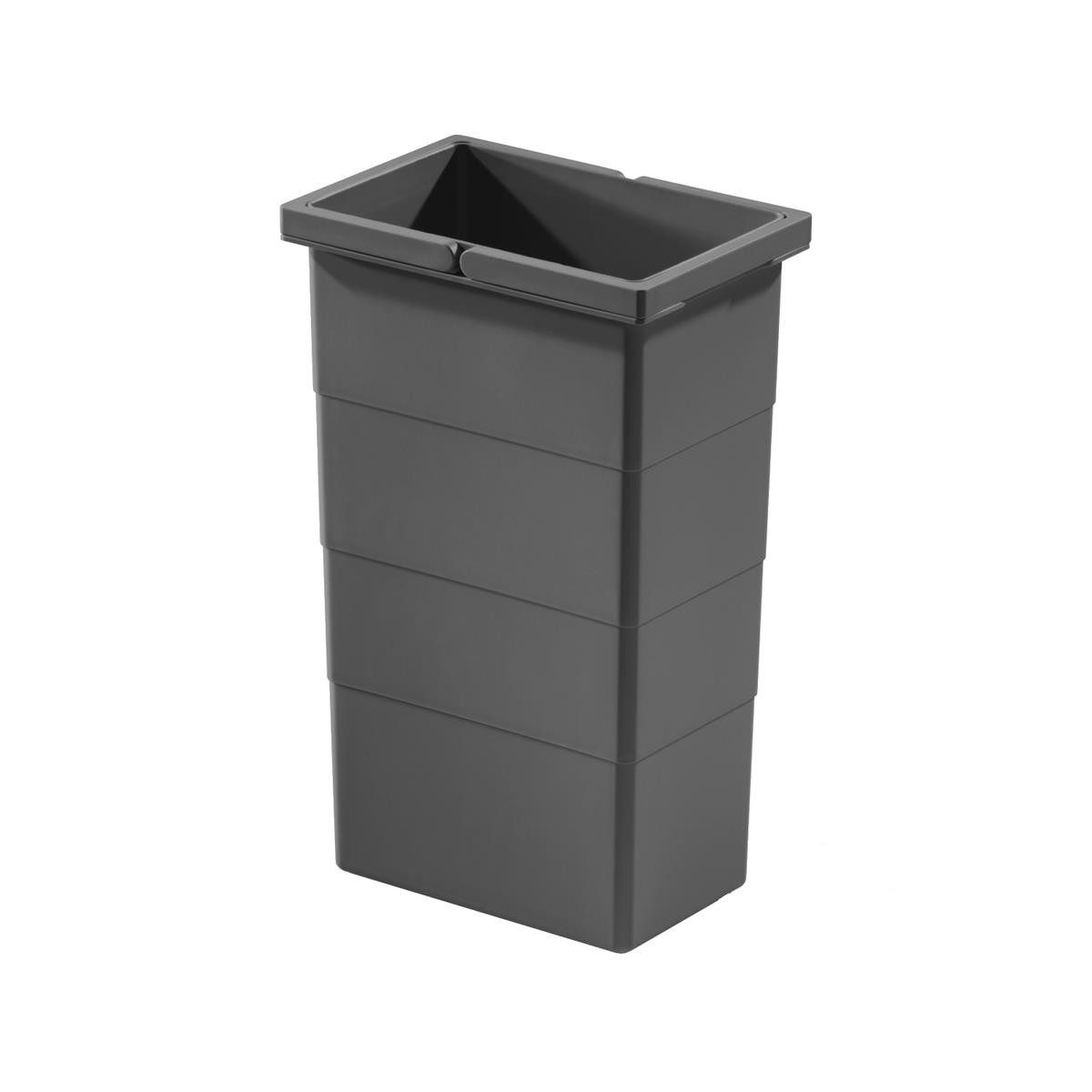 Hailo Einbaumülleimer Hailo Inneneimer 1224679 dunkelgrau 8 L 242 x 138 x 350 mm 2 Henkel