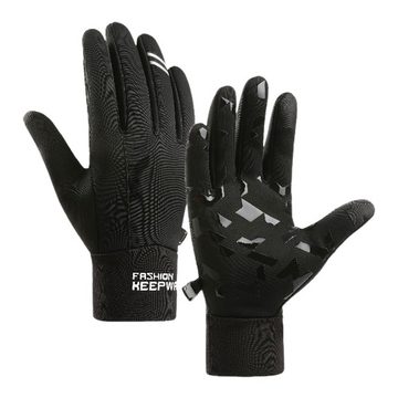 Rutaqian Fahrradhandschuhe Touchscreen Handschuhe, Sport Elastisch Gloves für Herren Damen Touchscreen, Warmhalten, Anti-Verlust