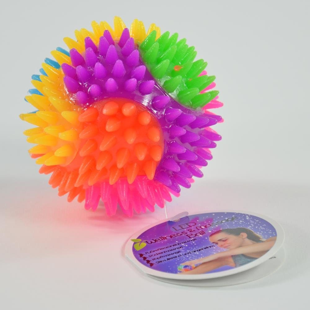 Kögler Spielball 3 cm tlg. 7,5 Ball nicht (Set, LED sind 3er Batterien Pack), Stachelball Ø Spiky Igelball wechselbar