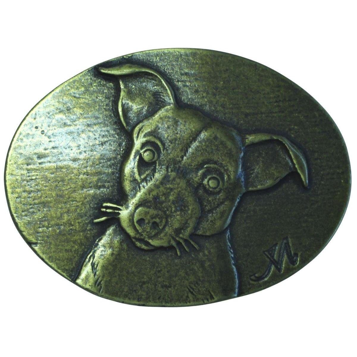 BELTINGER Gürtelschnalle Jack Russel 4,0 cm - Buckle Gürtelschließe 40mm - für Jagd-Outfit und (1-St)