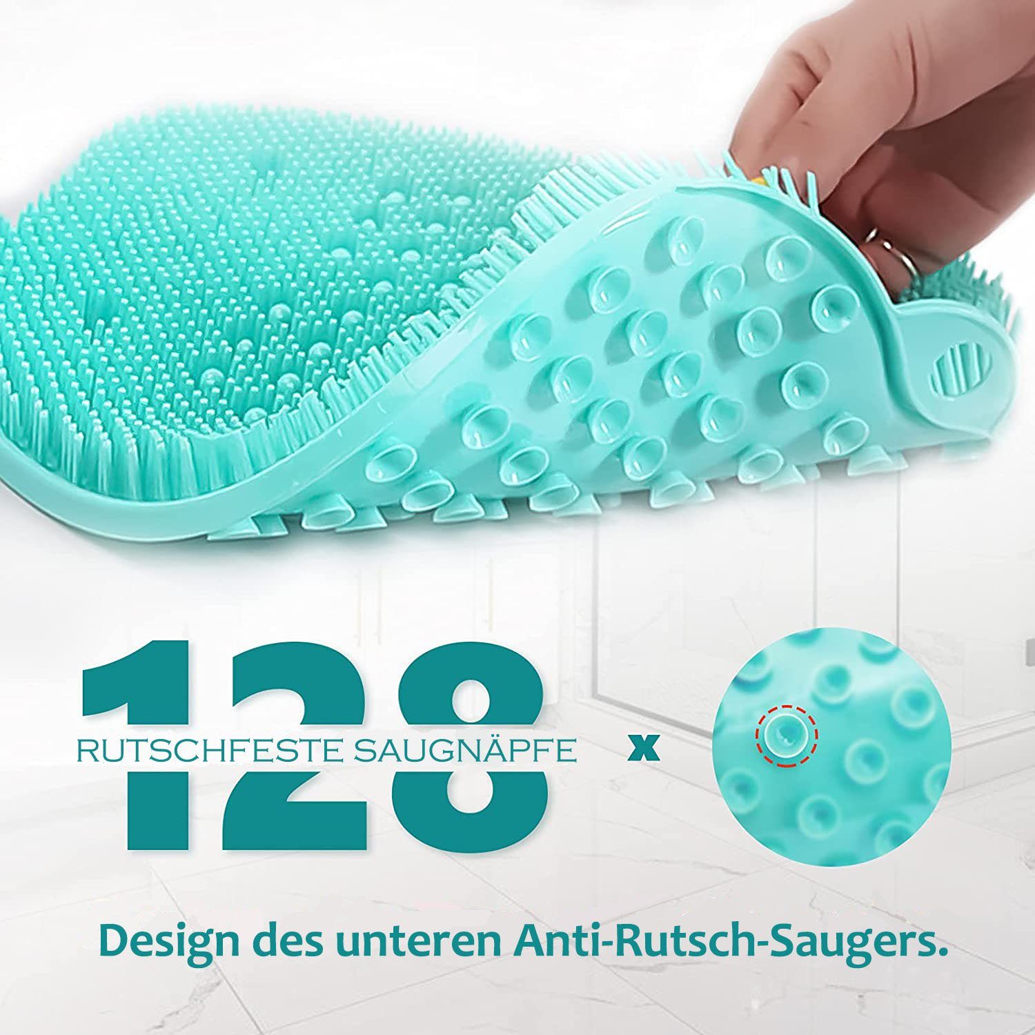 zggzerg Fußbürste Fußbürste Dusche Massagegerät Duschfußwäscher Silikon